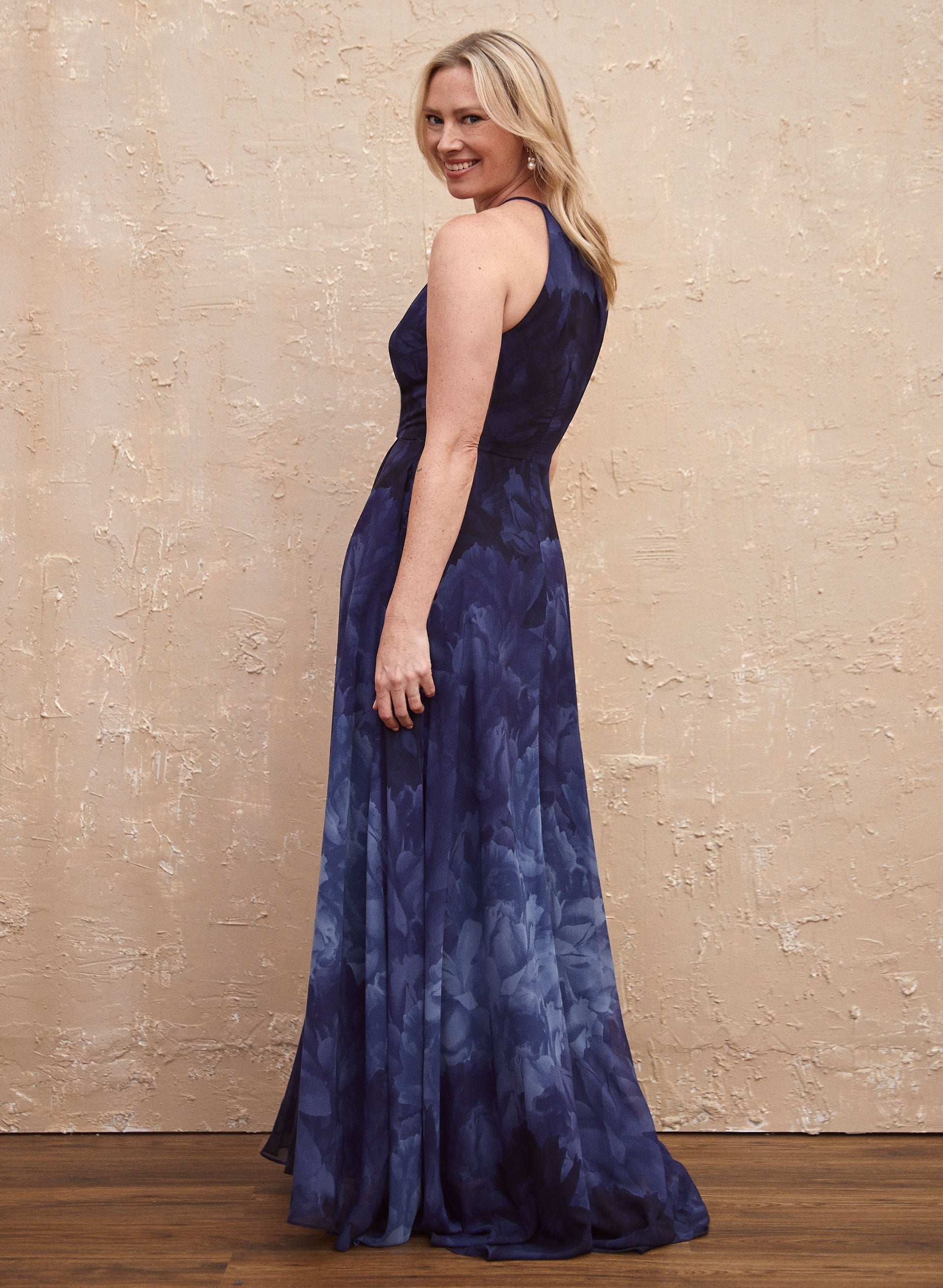 Floral Print Halter Neck Dress