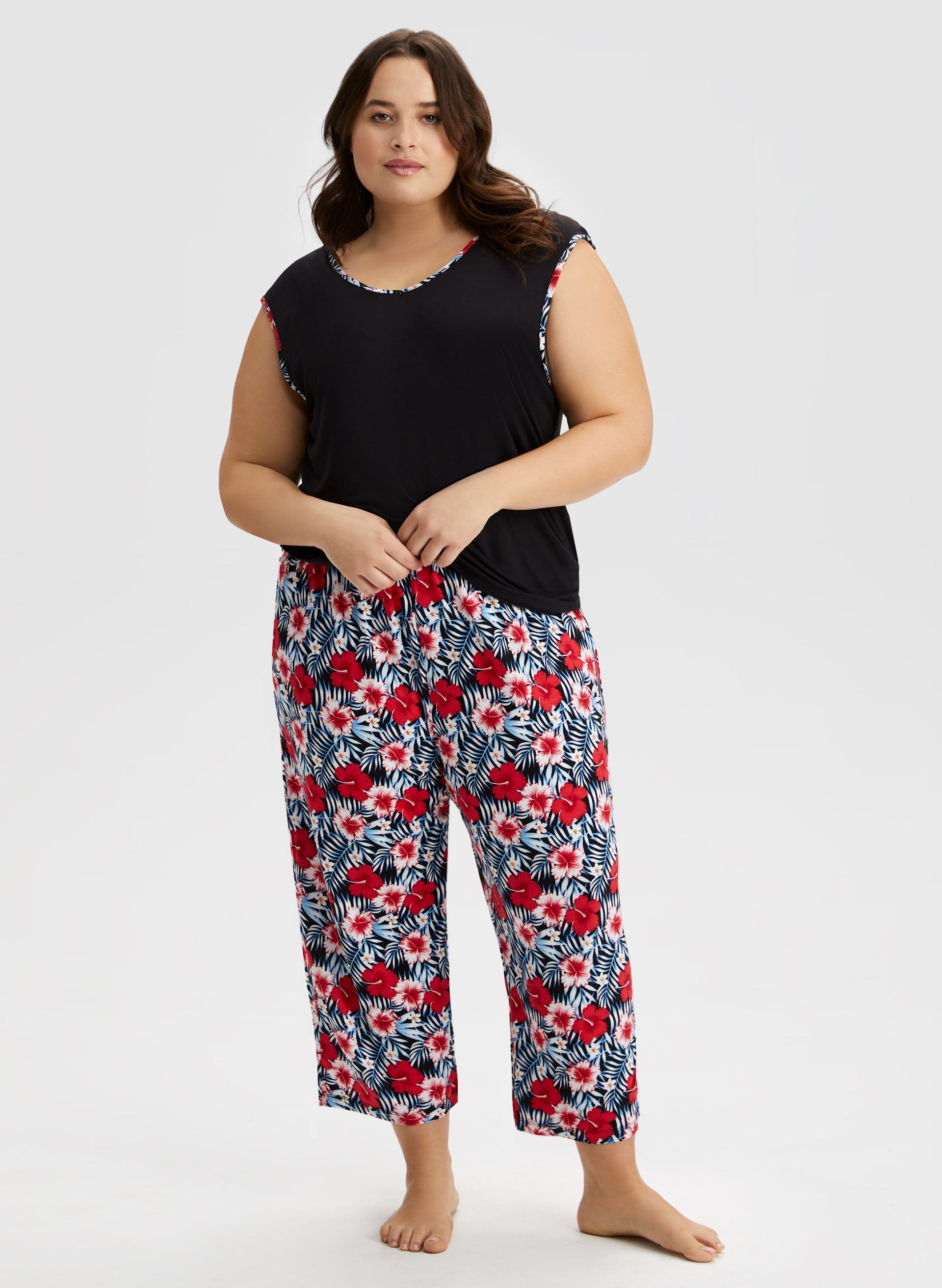 Tropical Floral Print Pyjama Set