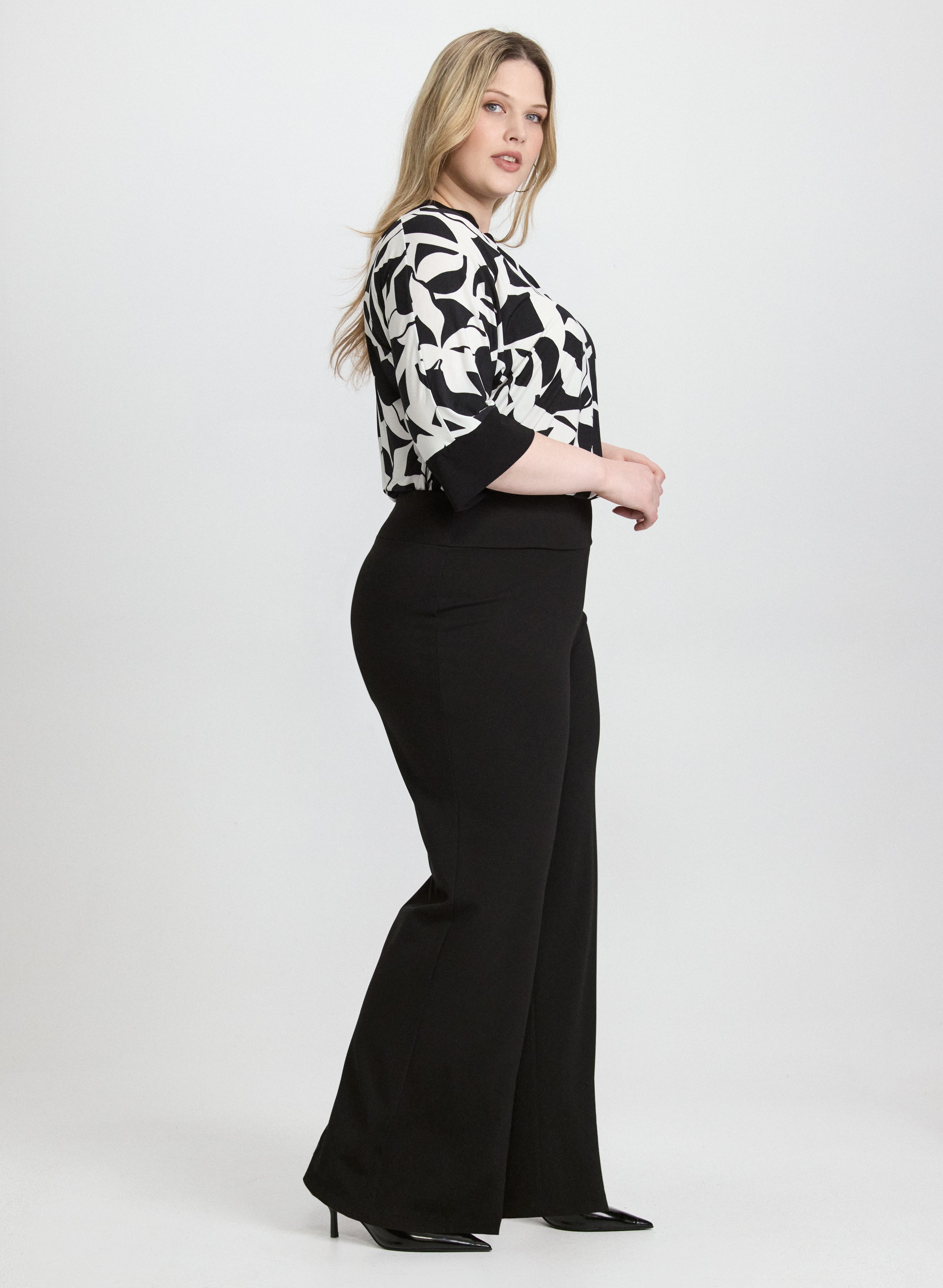 Olivia Pull-On Wide-Leg Pants