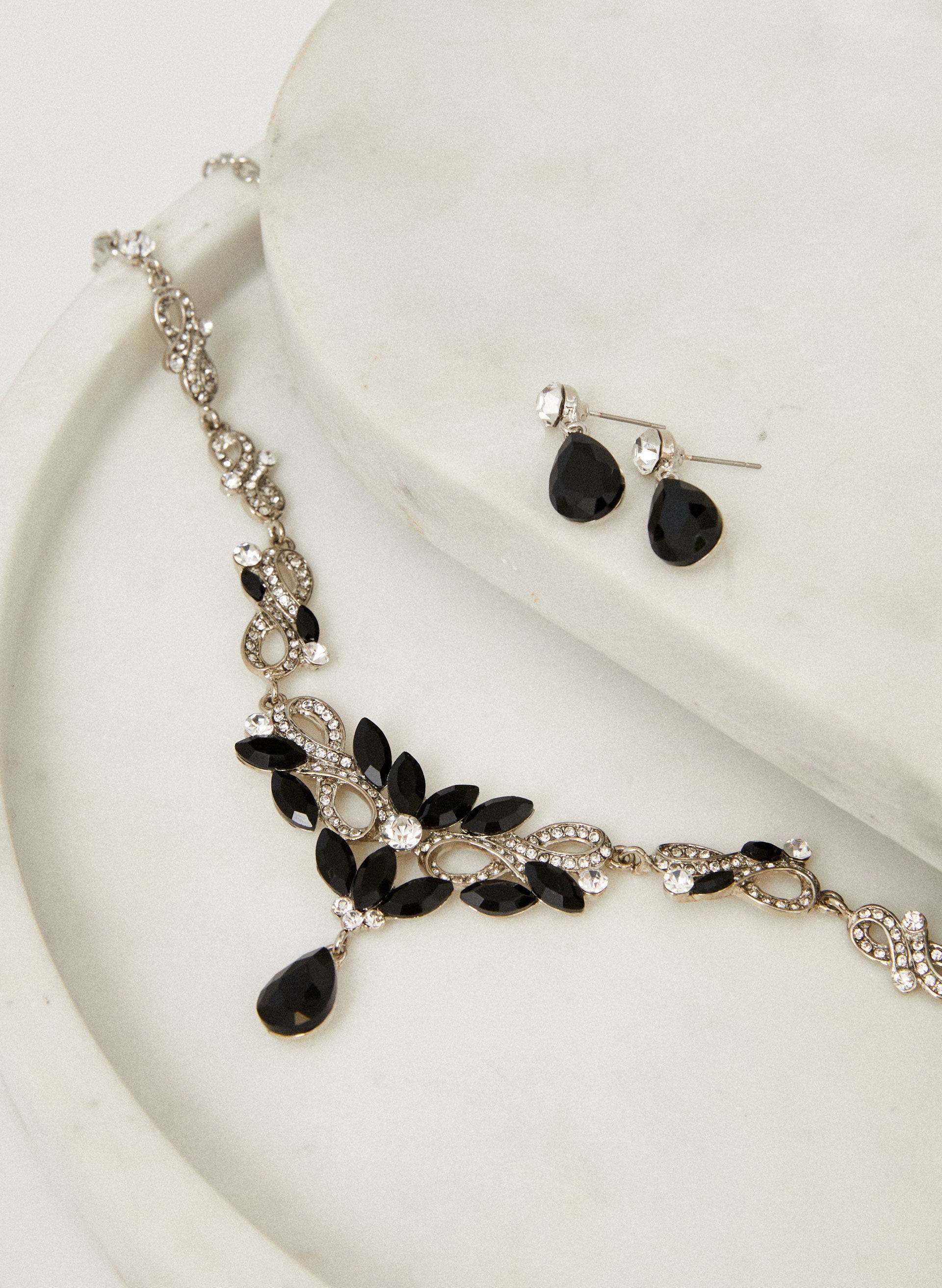 Teardrop Stone Dangle Earrings