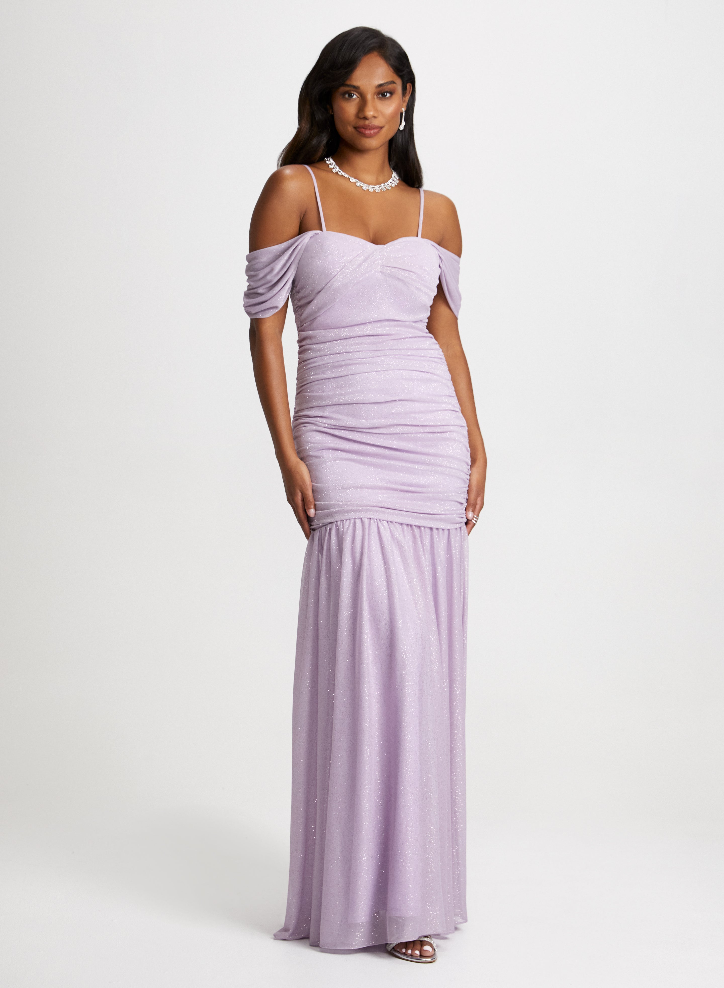 Lilac Drape Dress – The Anarkali Shop