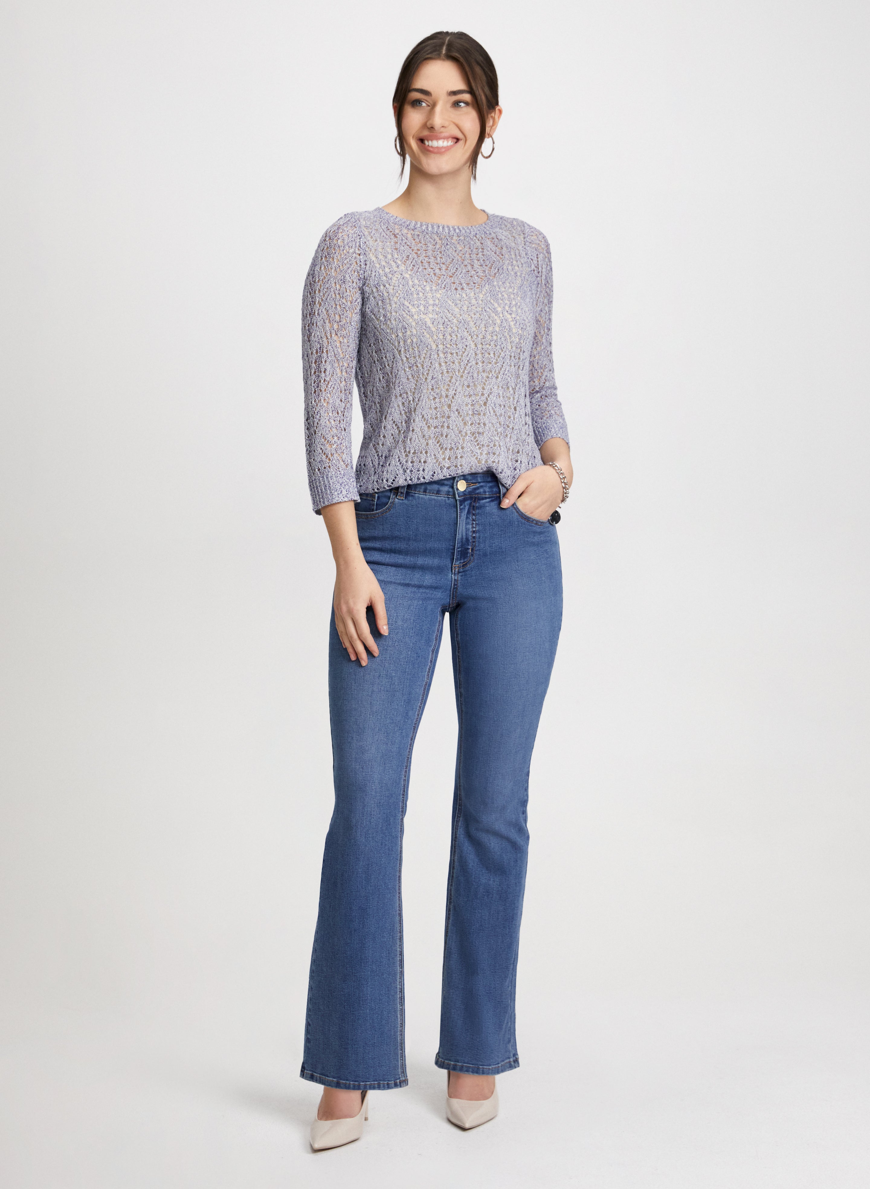 Blue sweater and jeans 2025