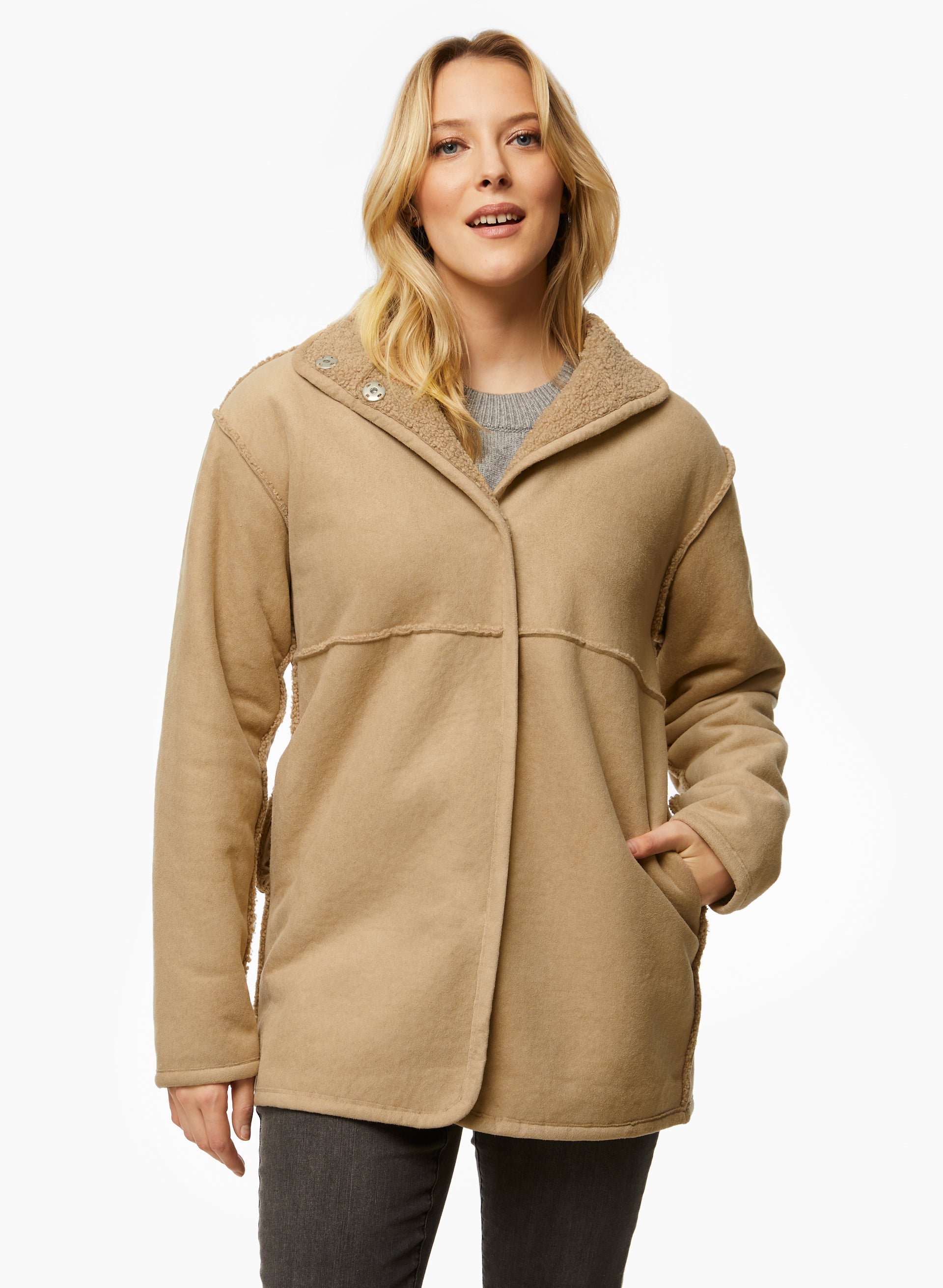 Charlie B Reversible Faux Suede Jacket