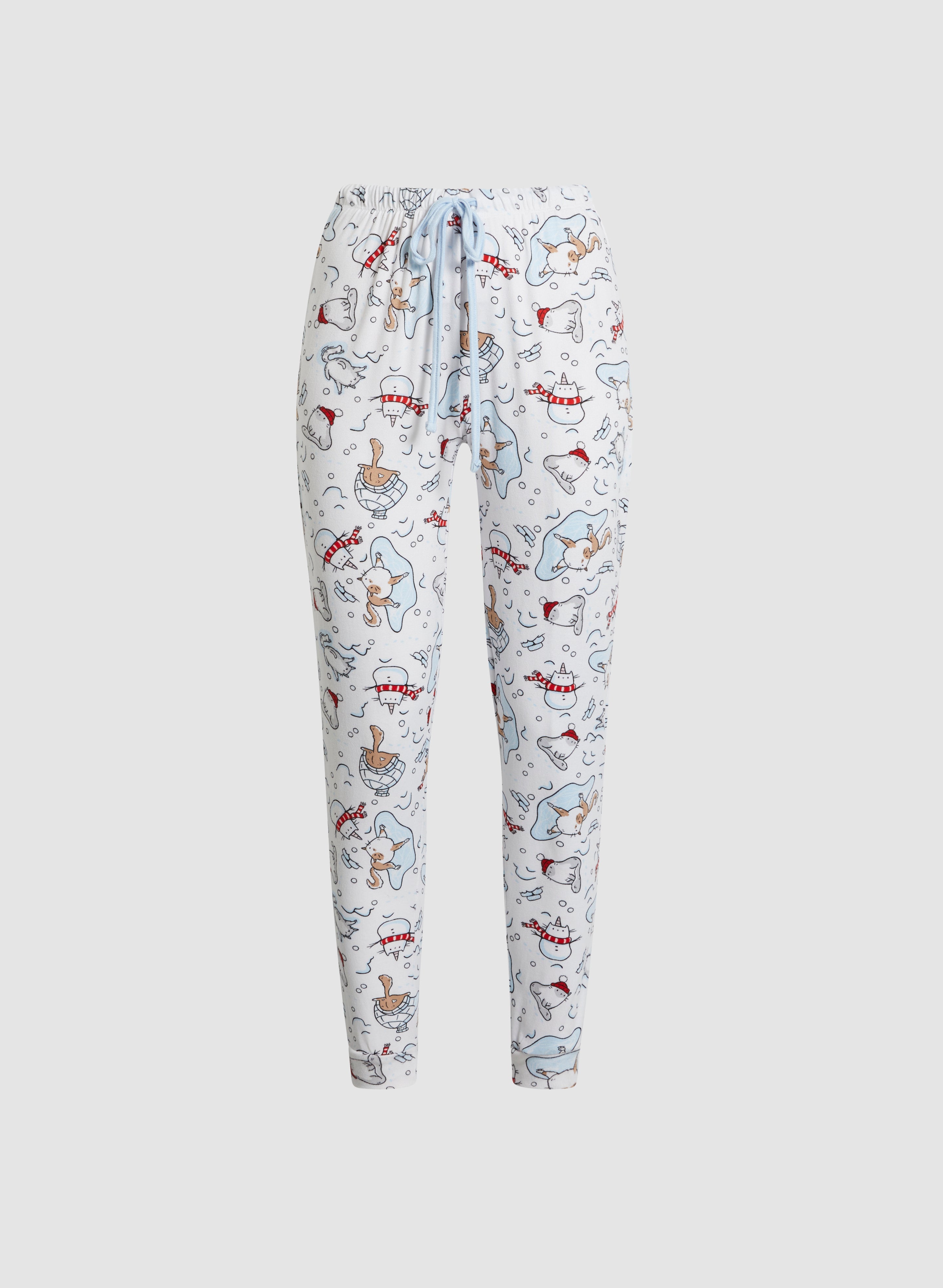 Cat print pajama set on sale