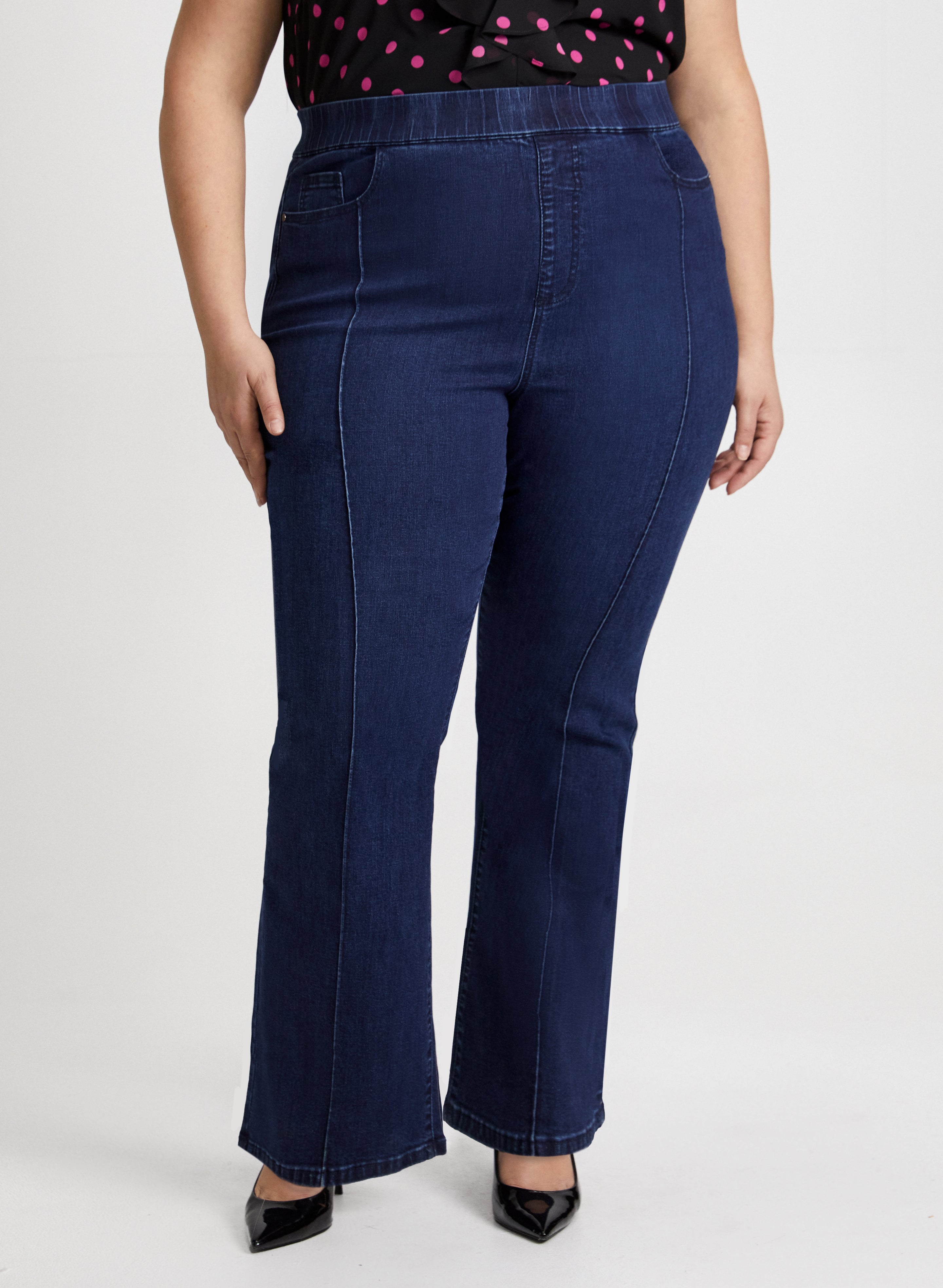 Pull-On Bootcut Jeans