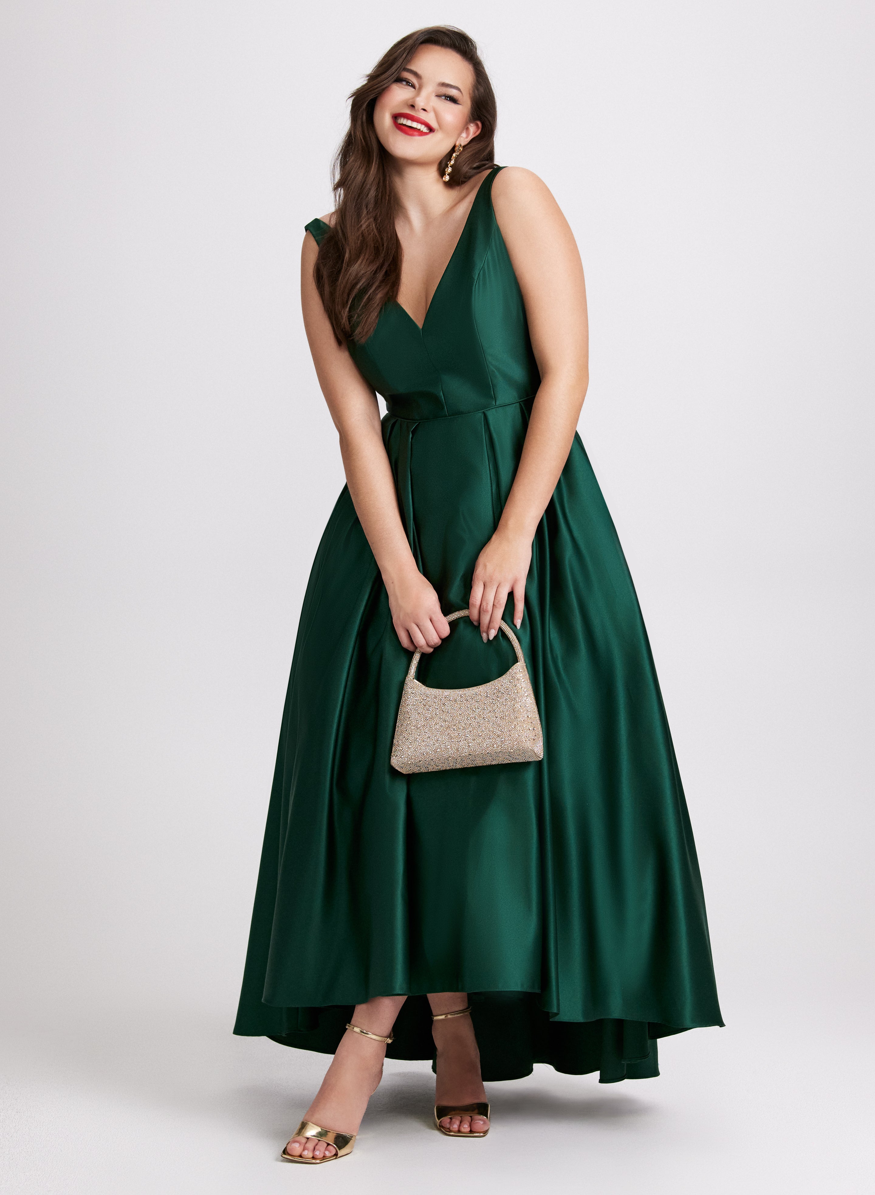 Asymmetric V-Neck Dress Asymmetric V-Neck Dress