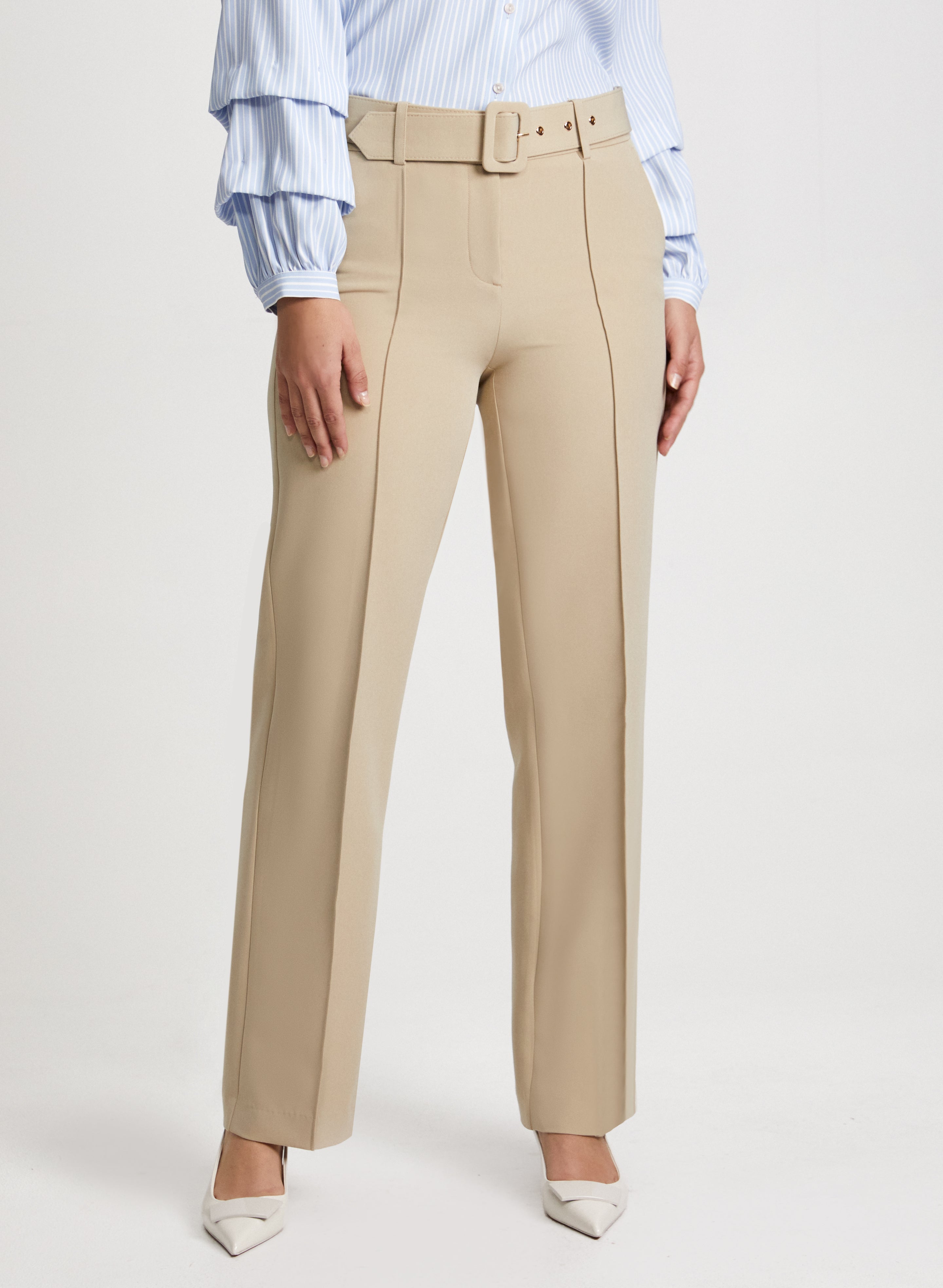 Modern Fit Belted Pants
