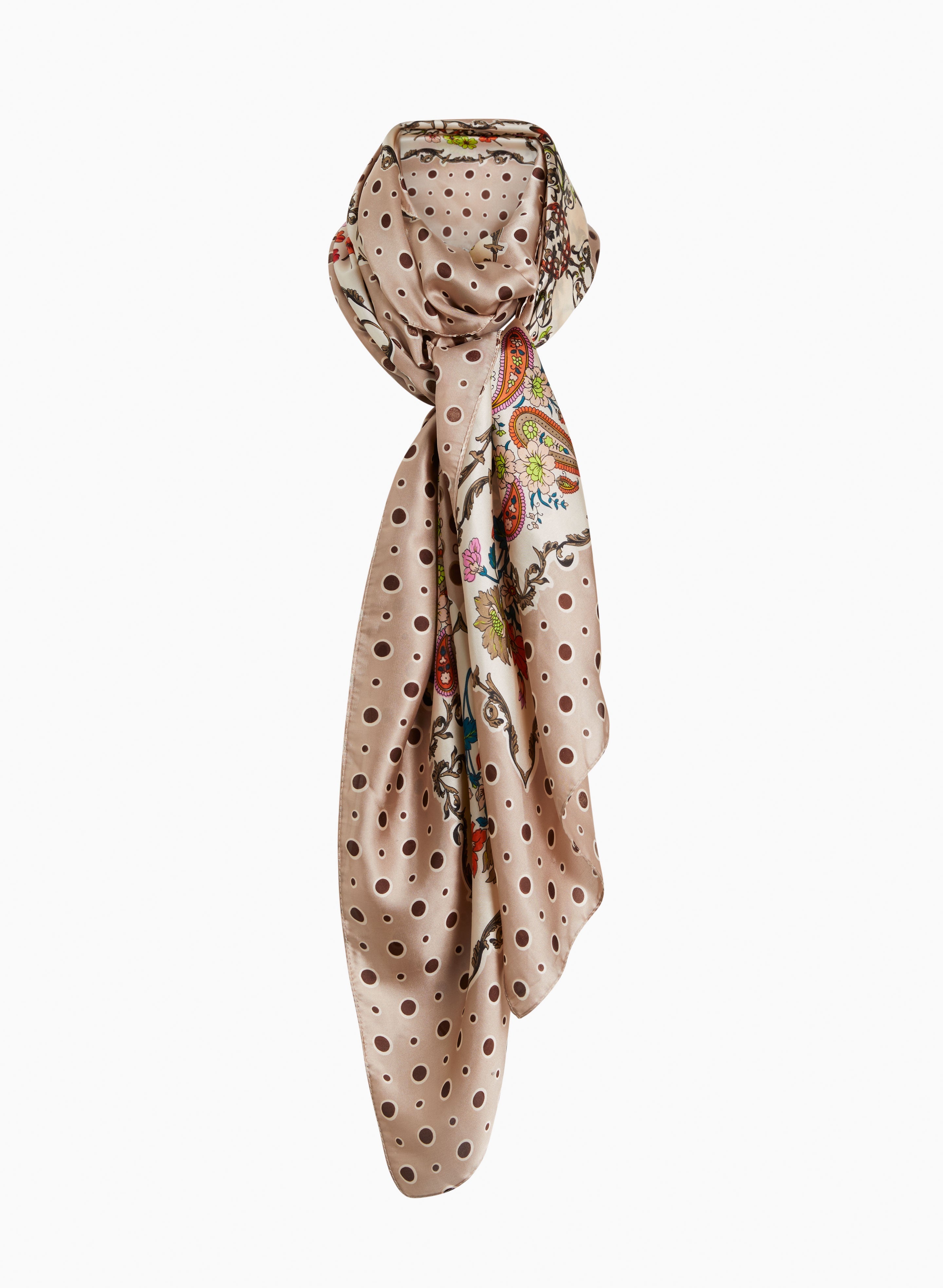 Mixed Print Oblong Scarf