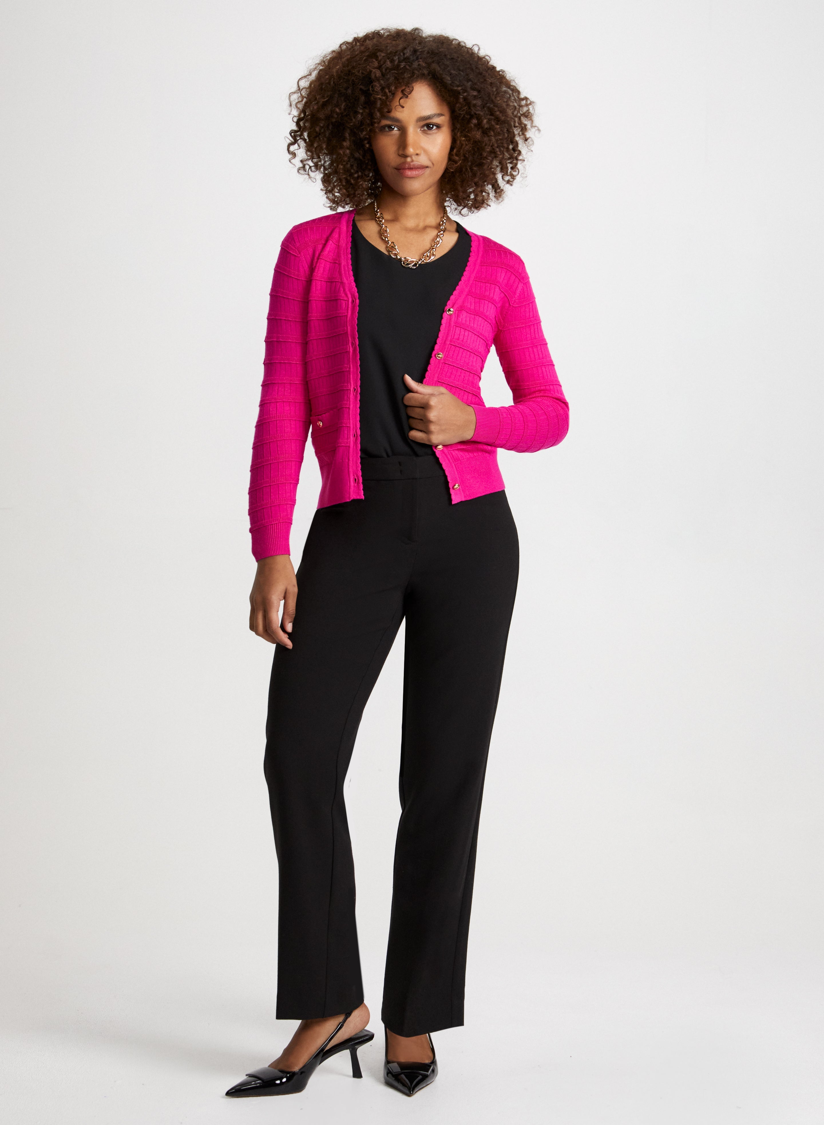 Black textured cardigan hot sale