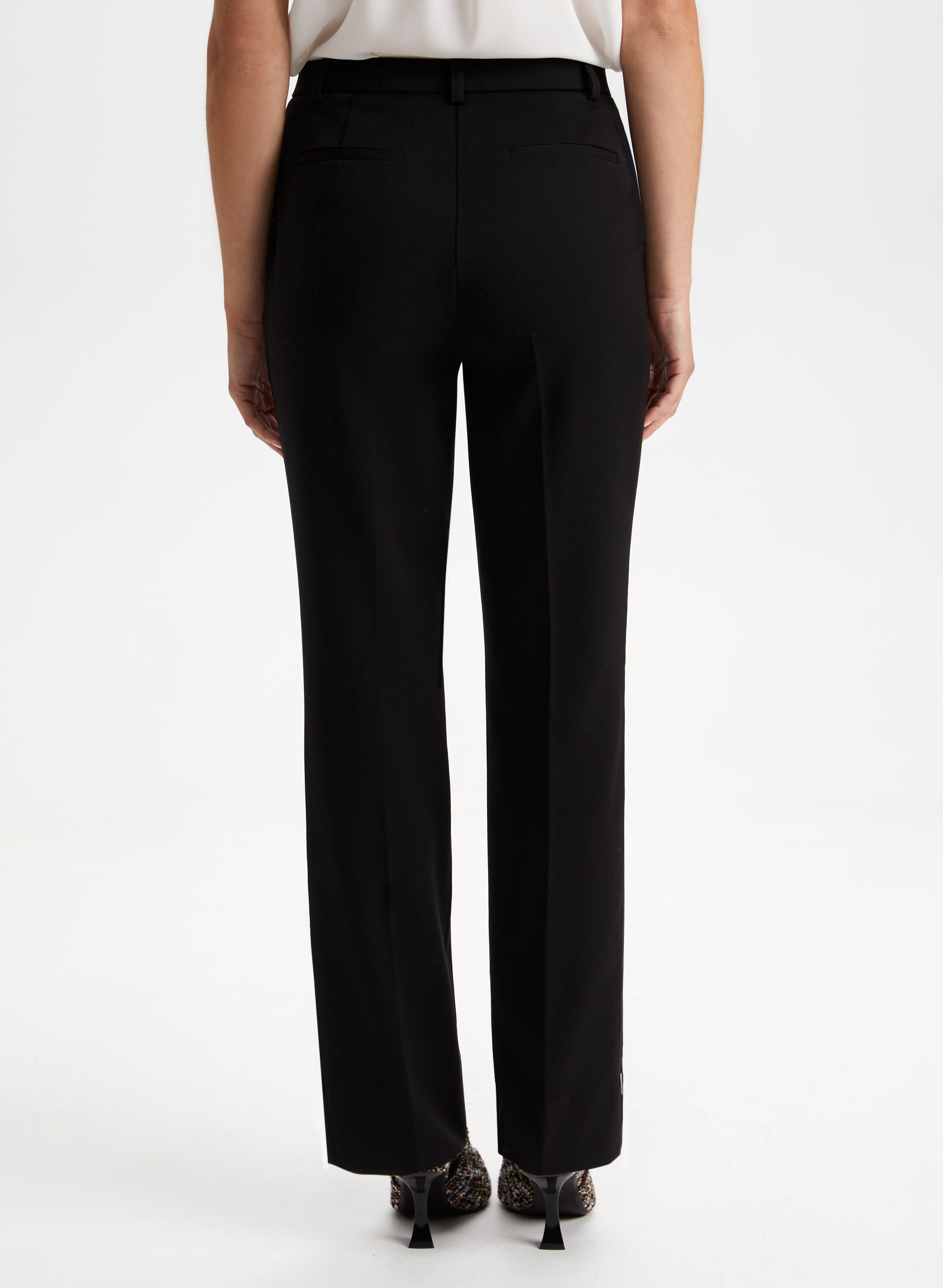 NEONSIGN Anatomic straight slacks BLACK Stretch Zion™ Straight
