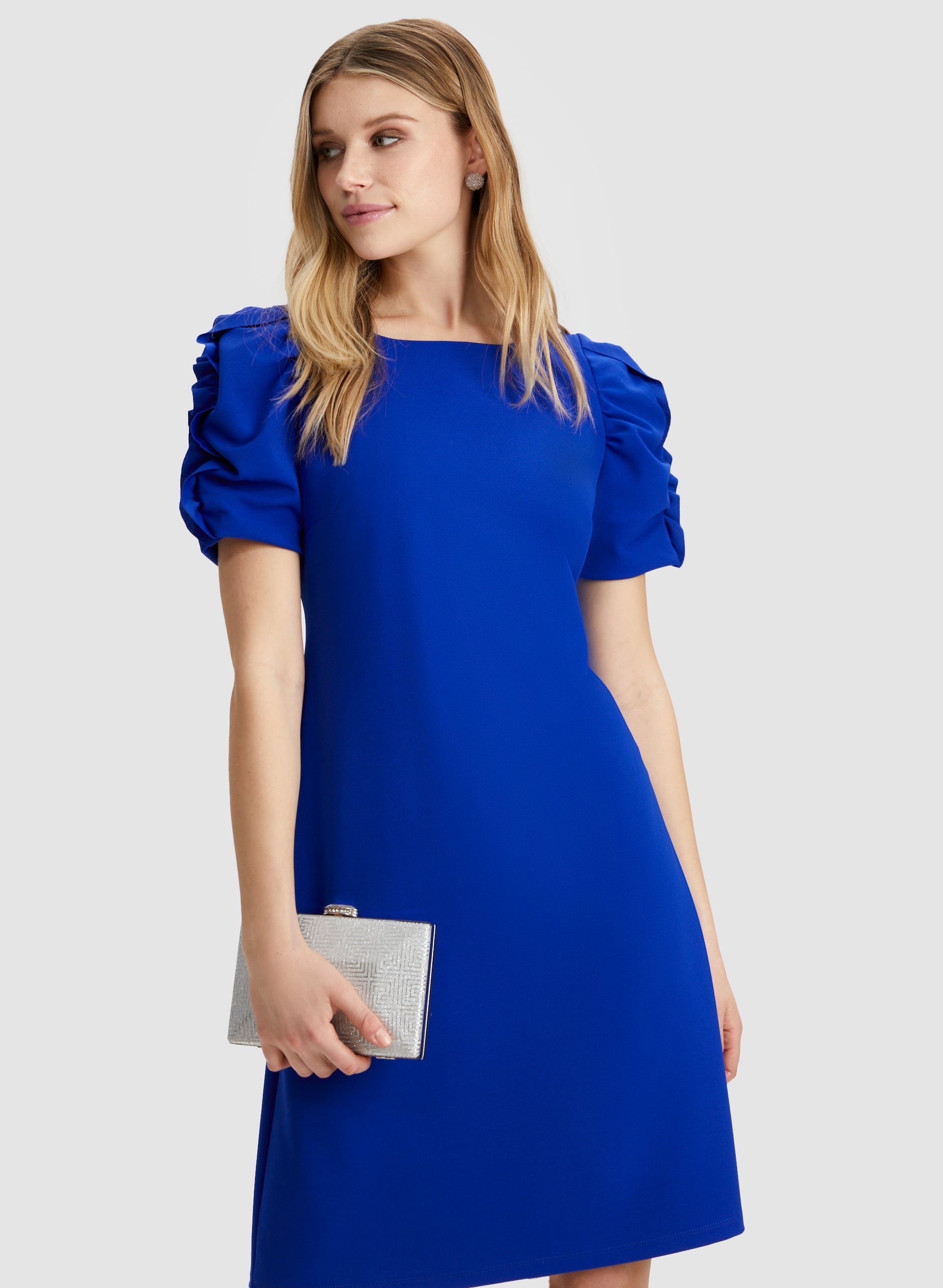 Electric blue shift dress clearance