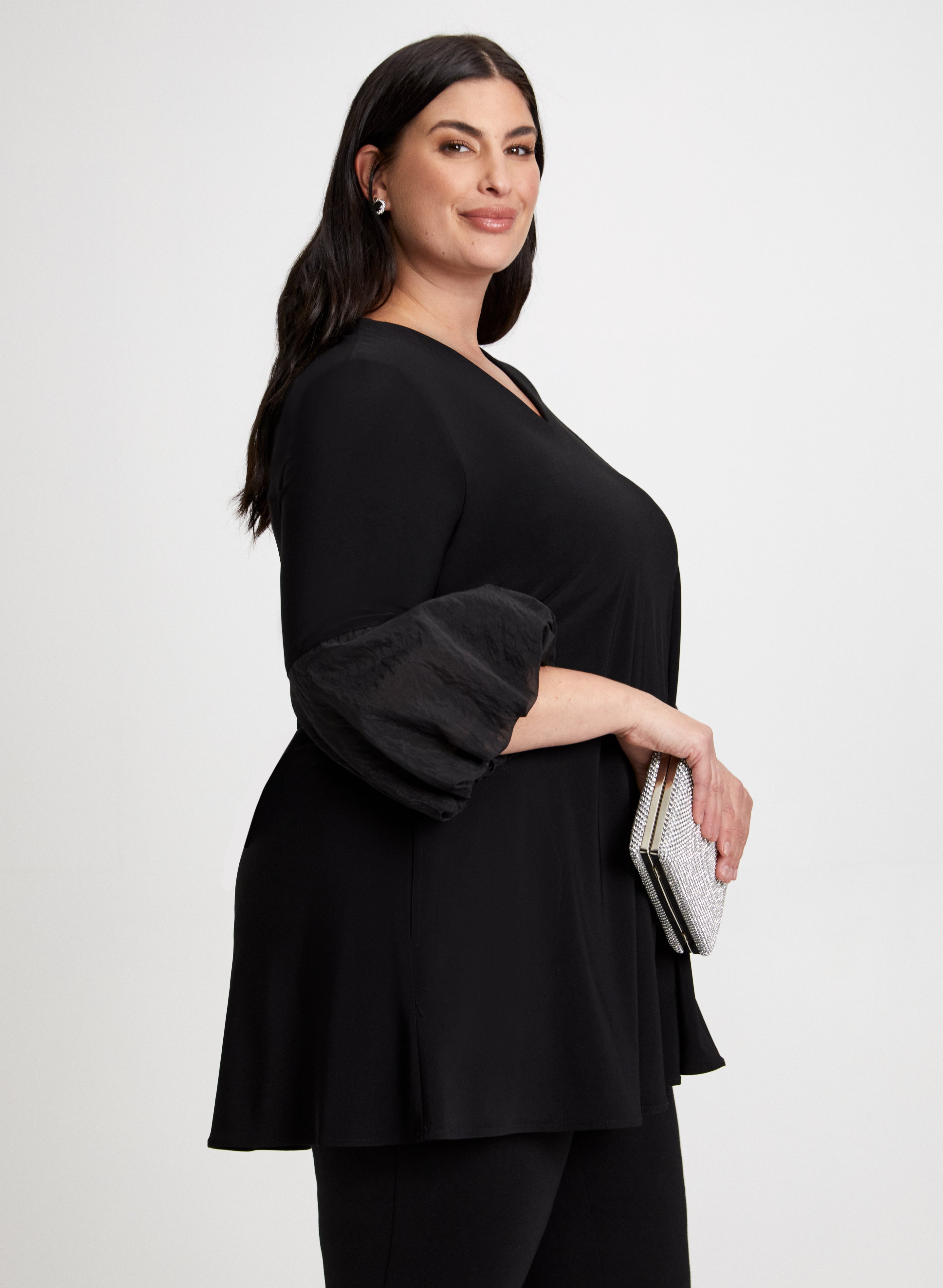 Joseph Ribkoff - Balloon Sleeve Chiffon Tunic