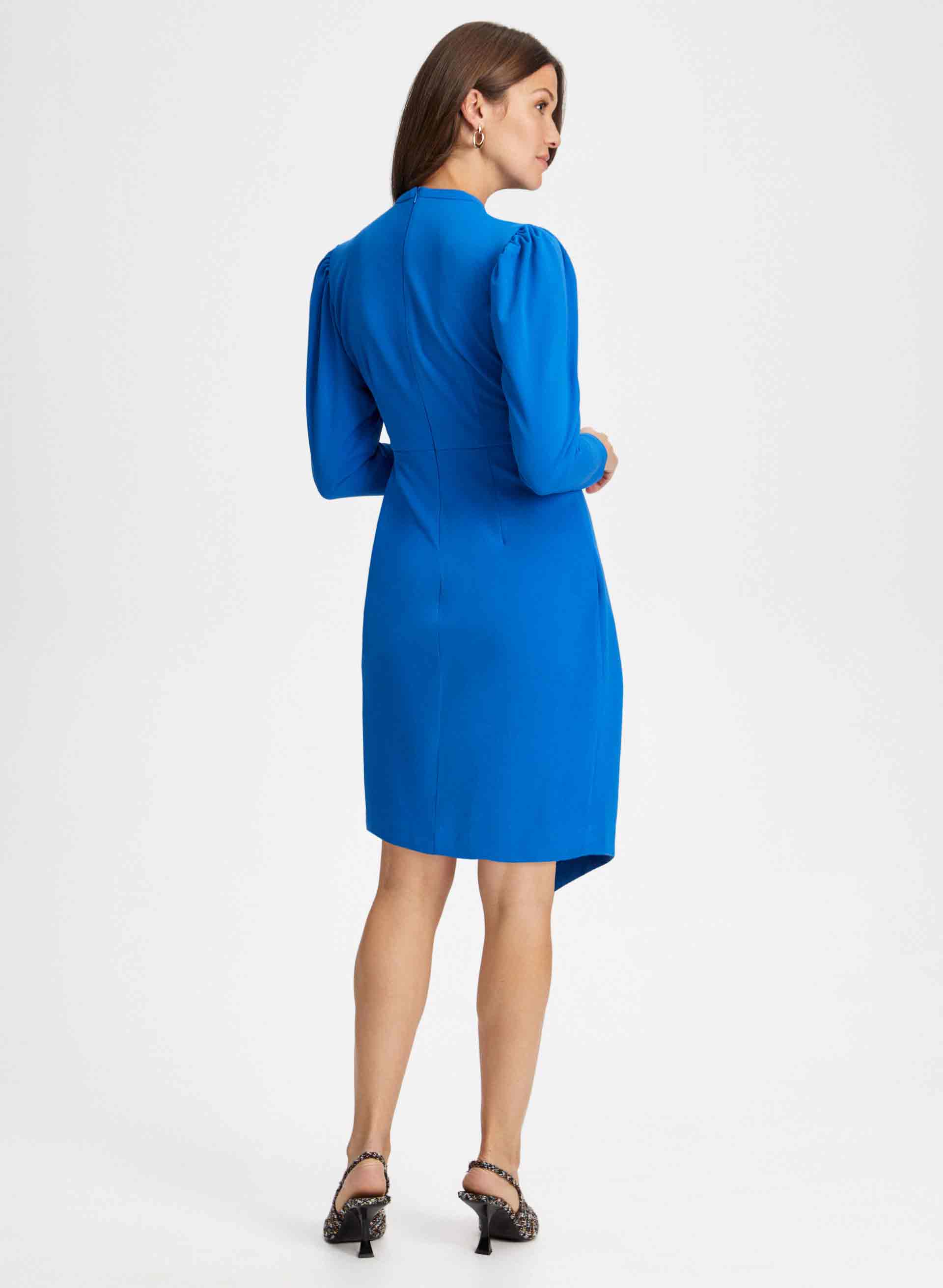 Blue asymmetric dress shop
