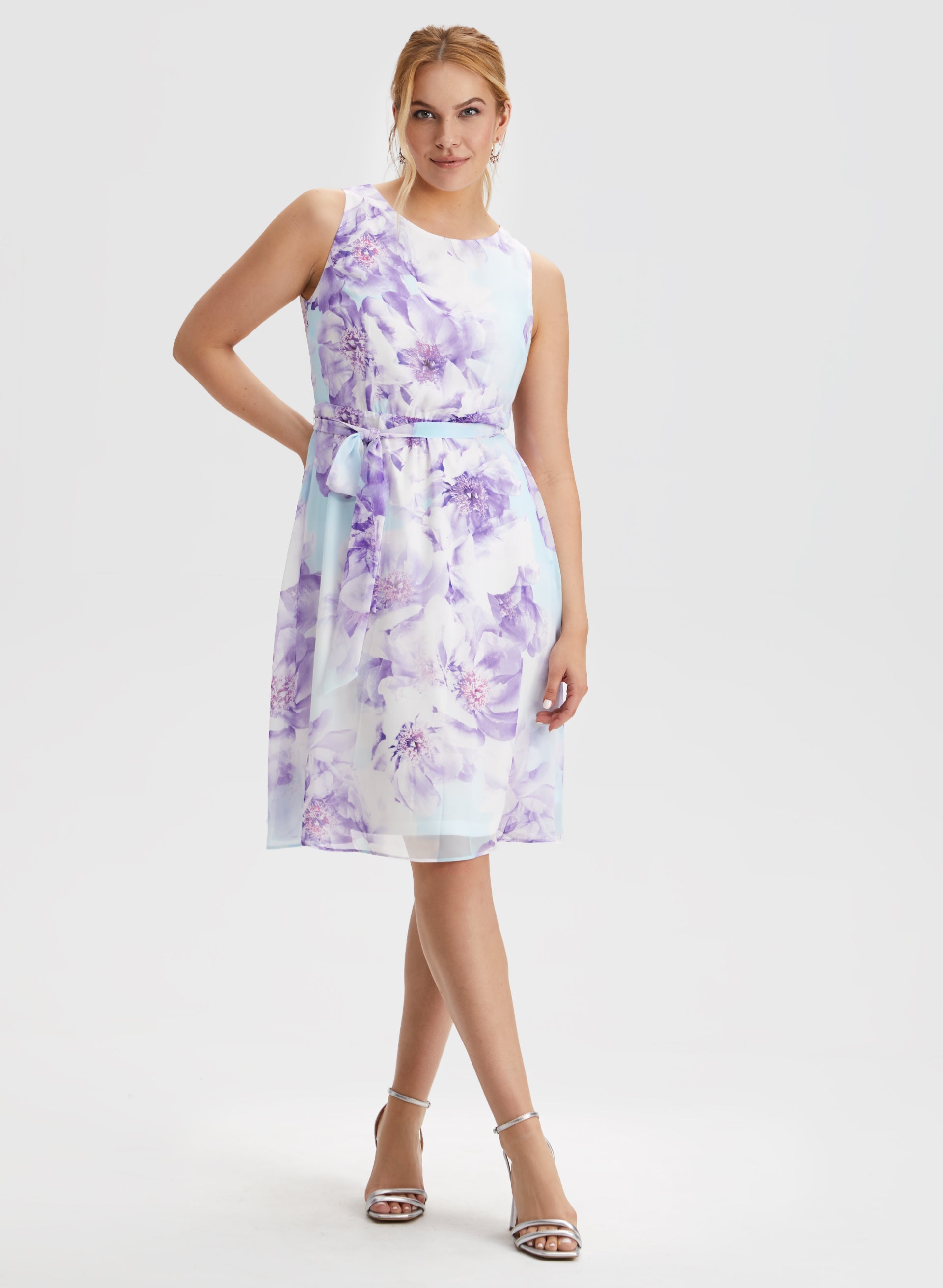 Floral Print Belted Dress