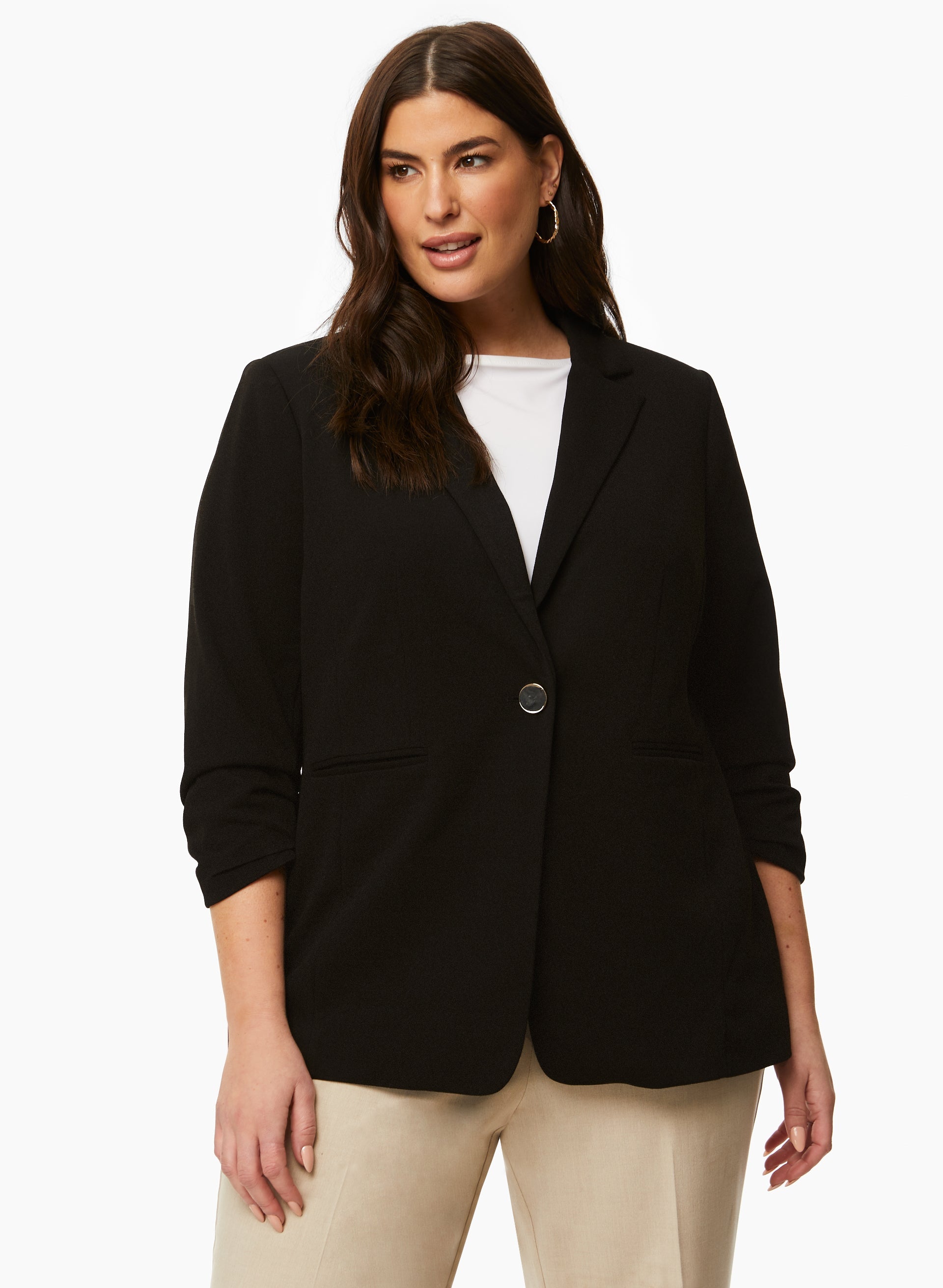 Black blazer coat on sale