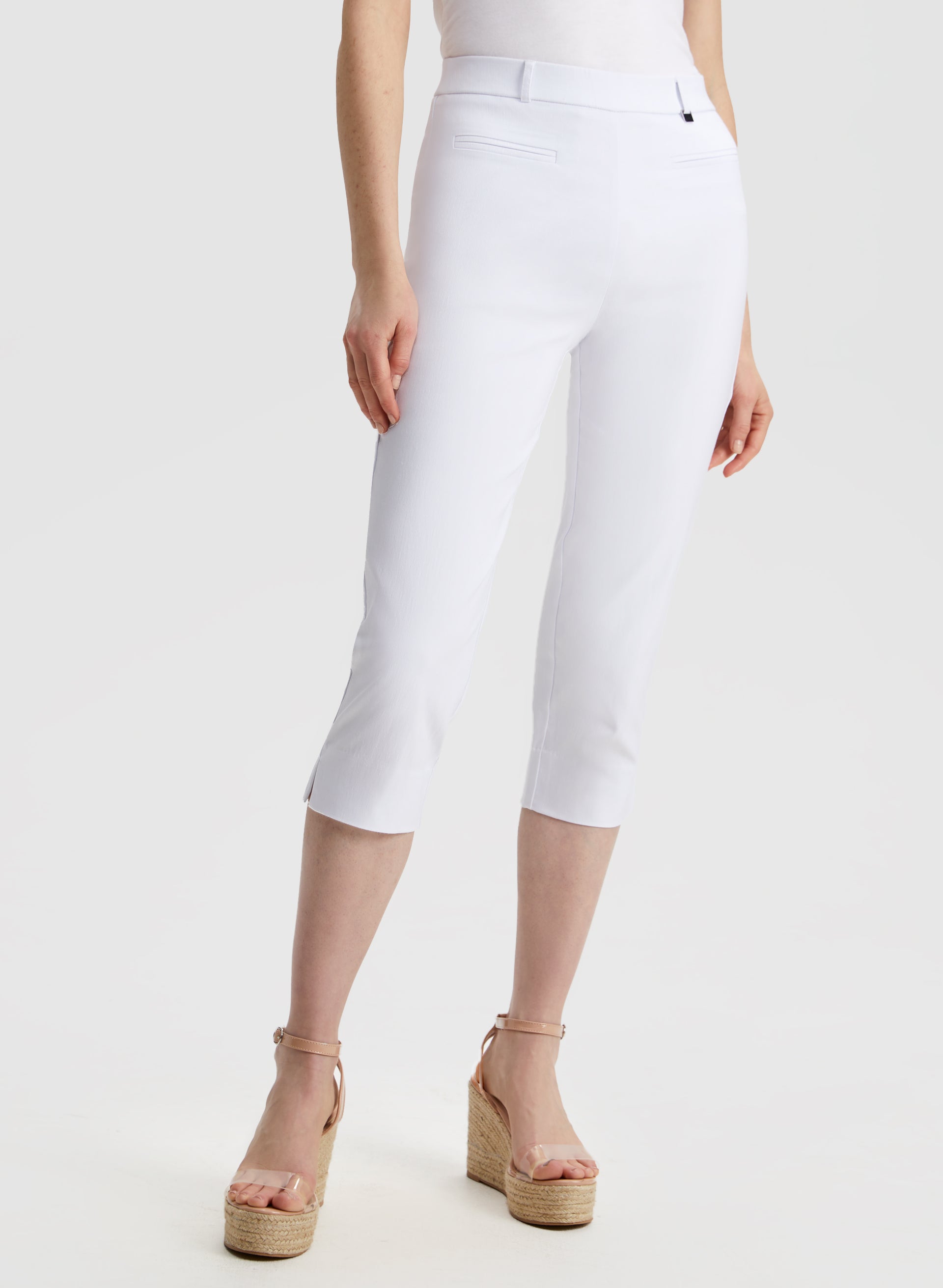 White capri pants cheap