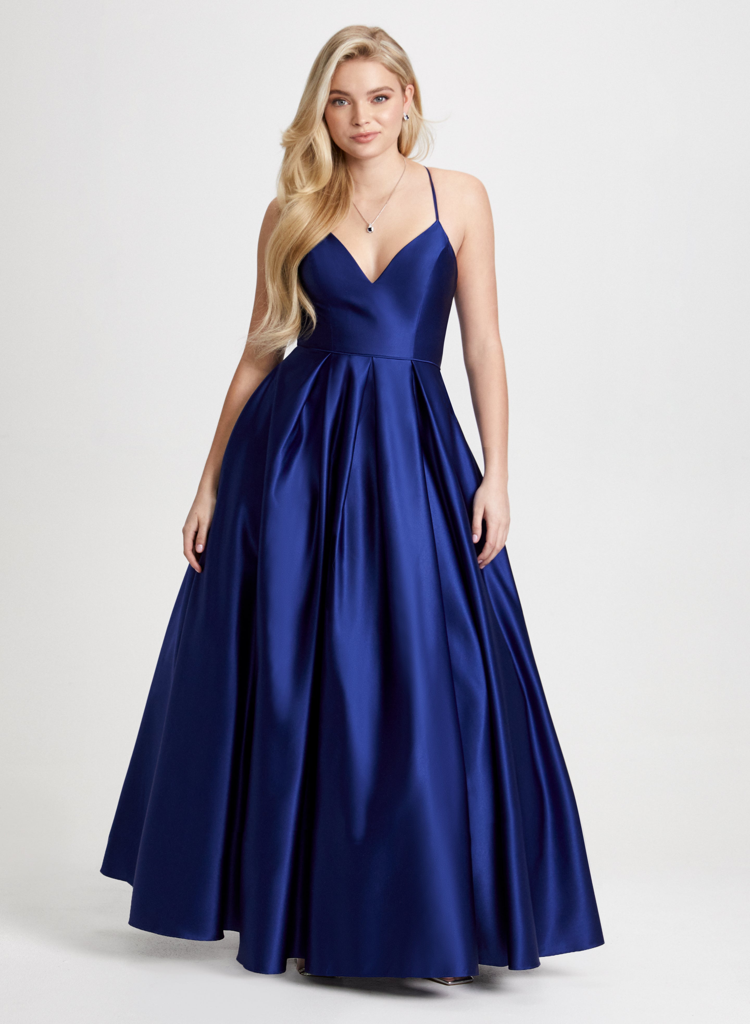 Satin Gown Mesh Clutch