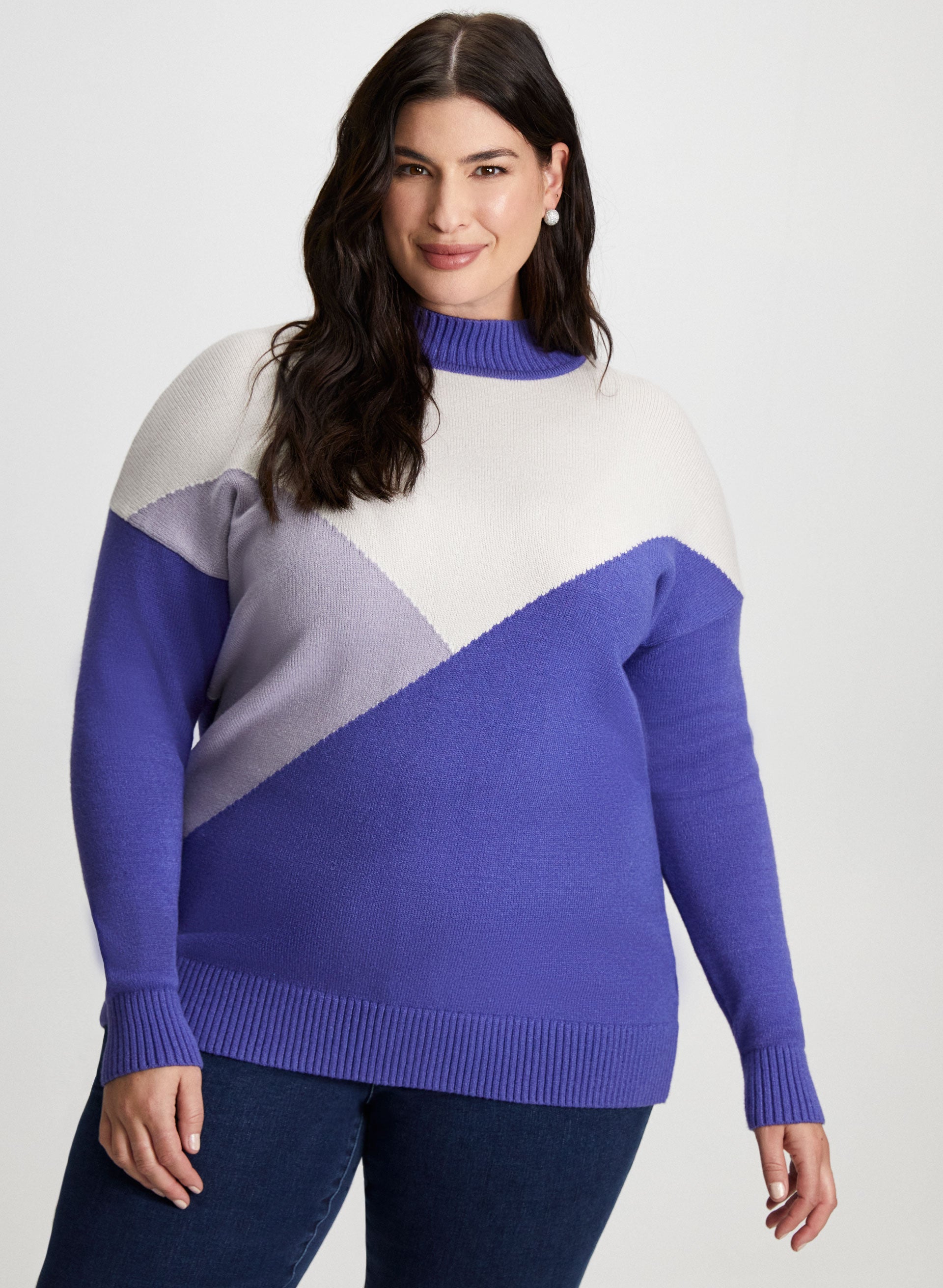 Three Tone Colour Block Sweater