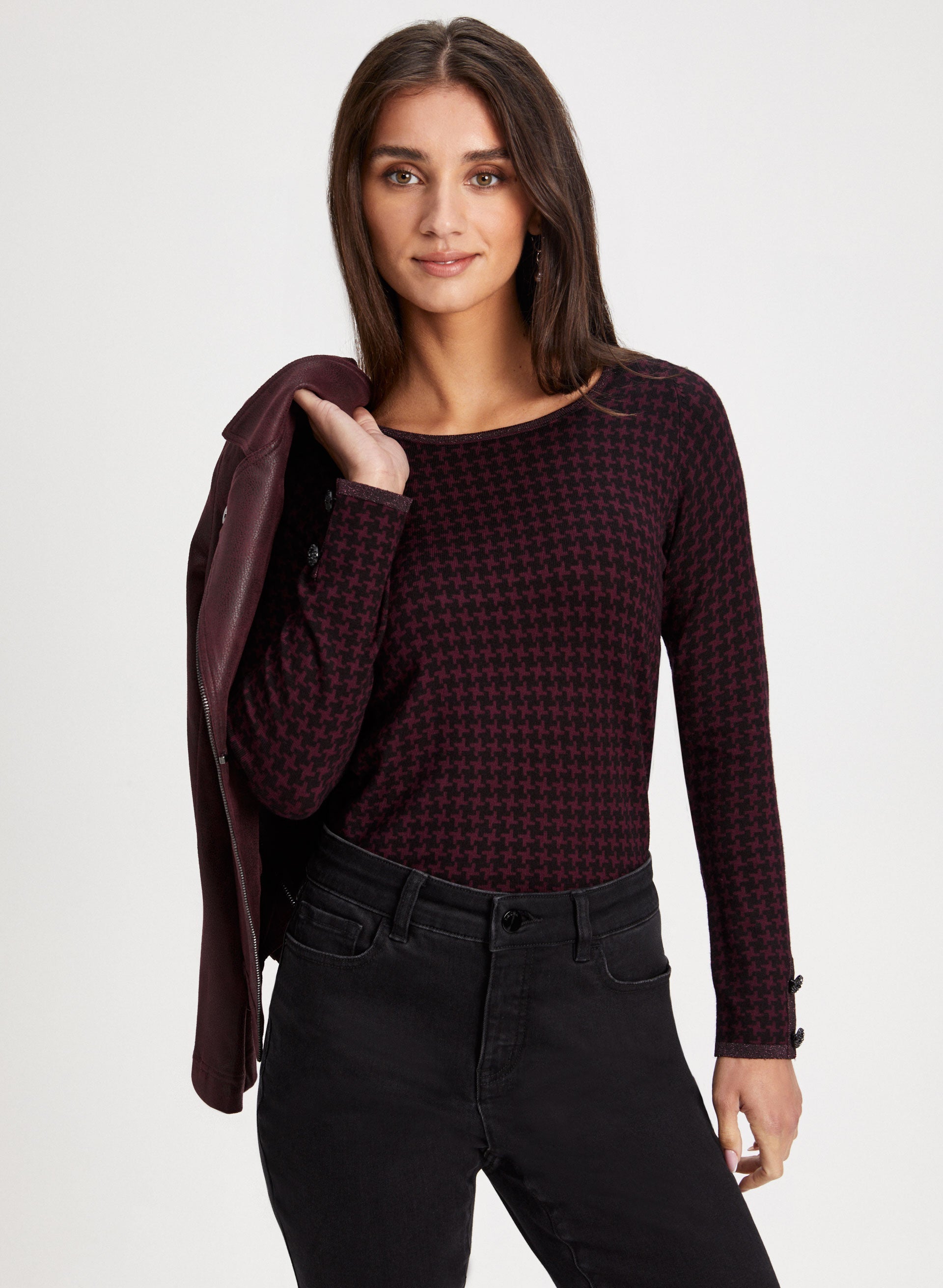 Houndstooth sweater store