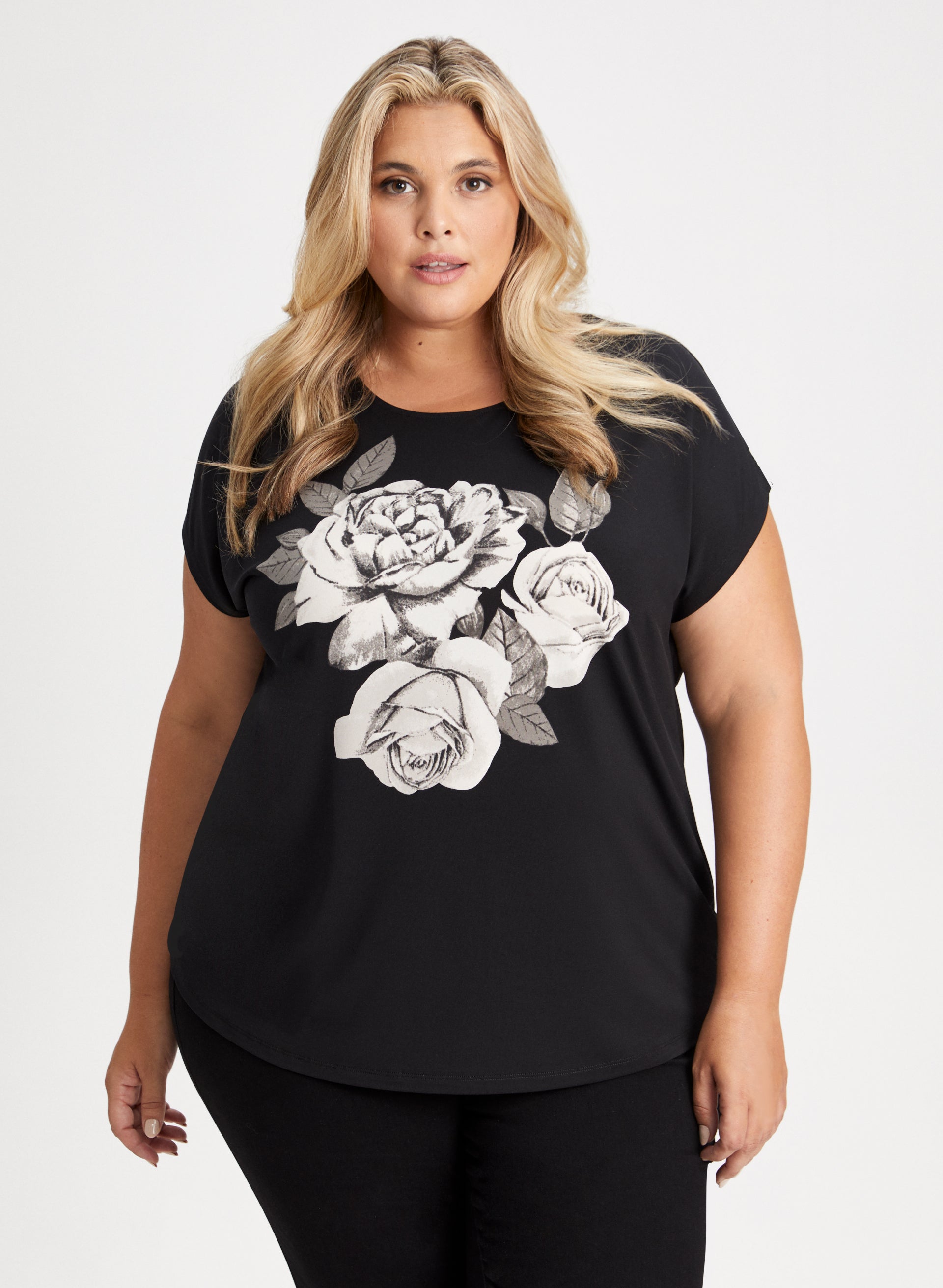 Rose Print Top