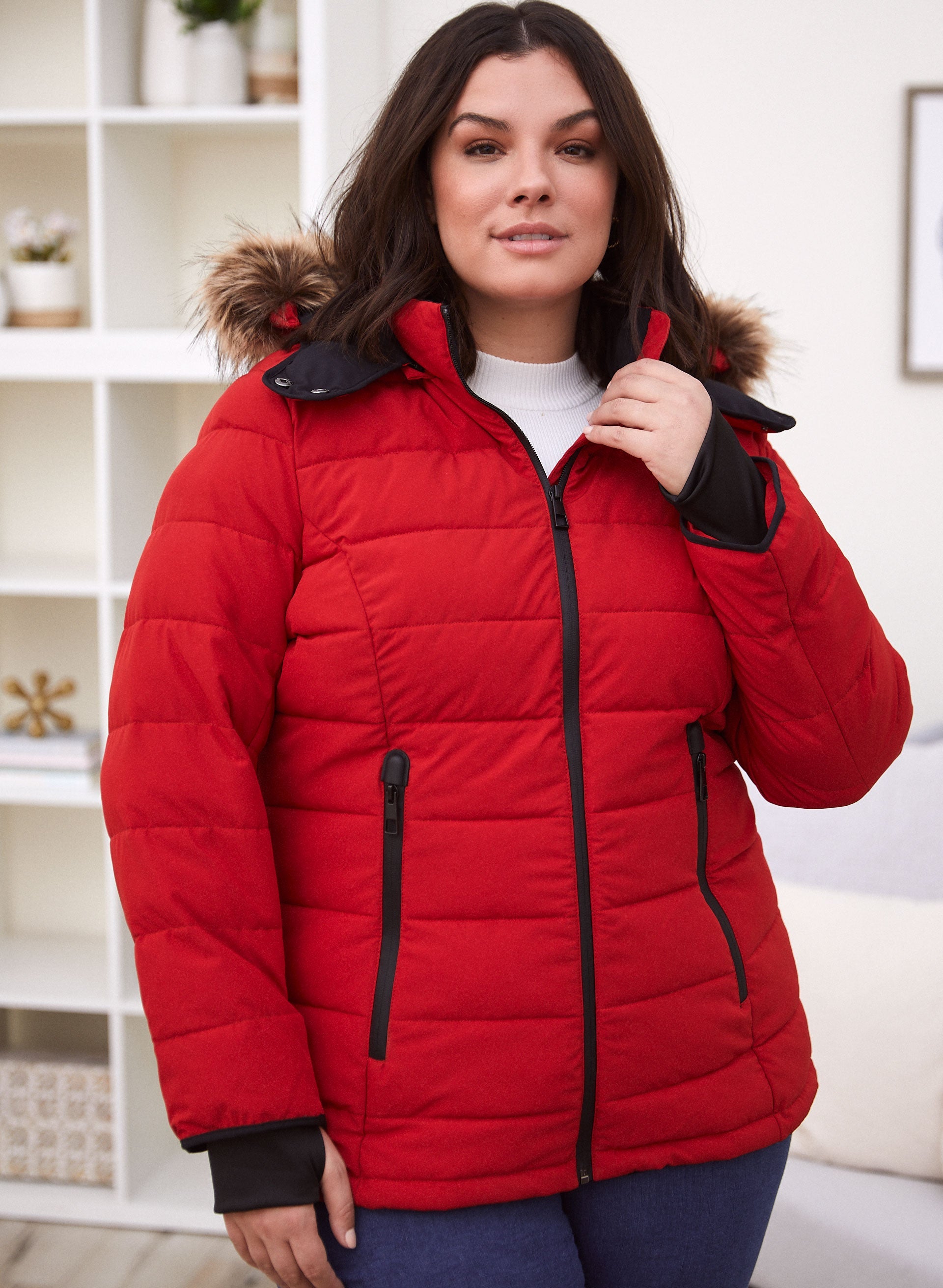 Down jacket red best sale