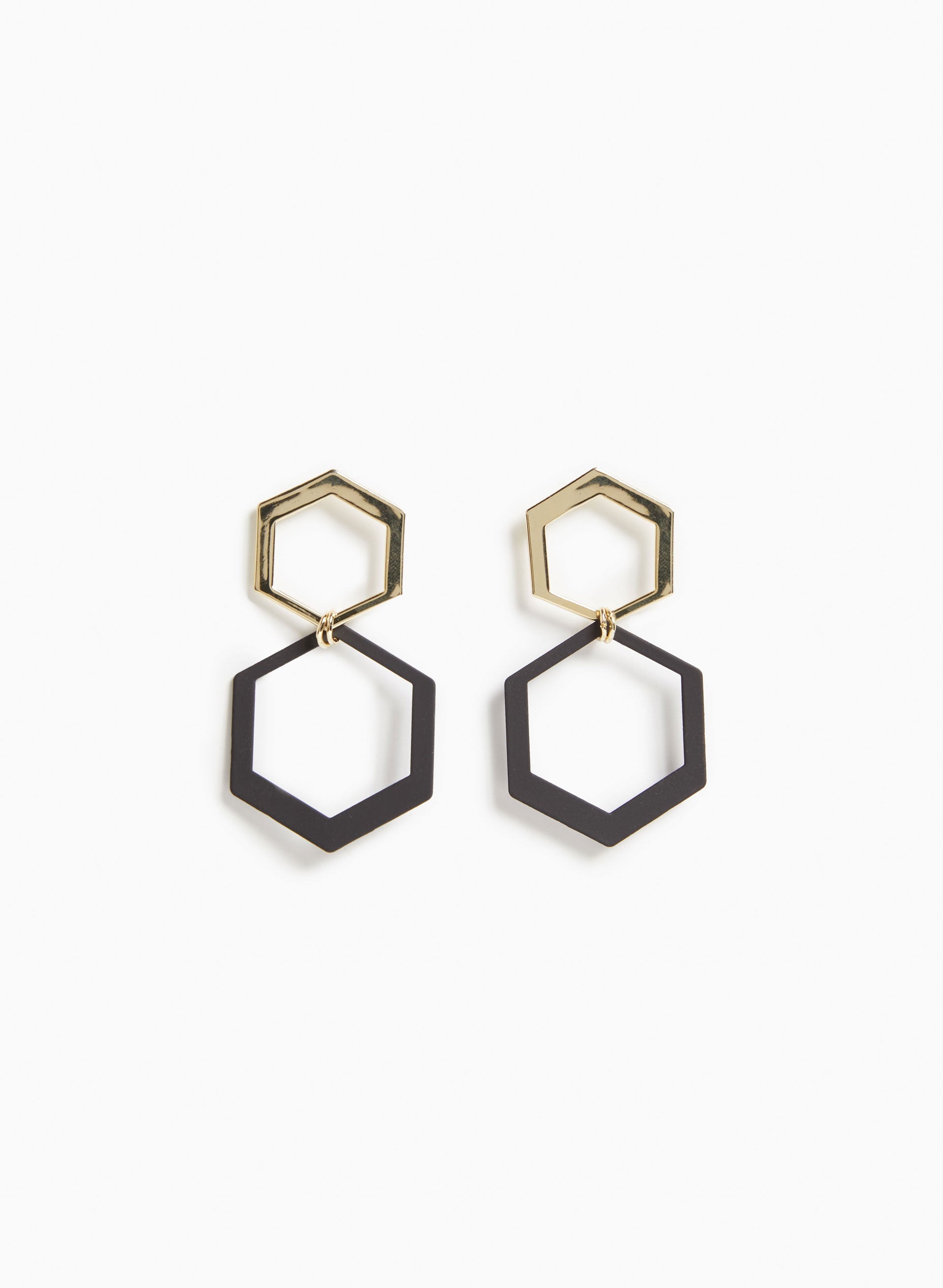 Hexagon Hoop Earrings