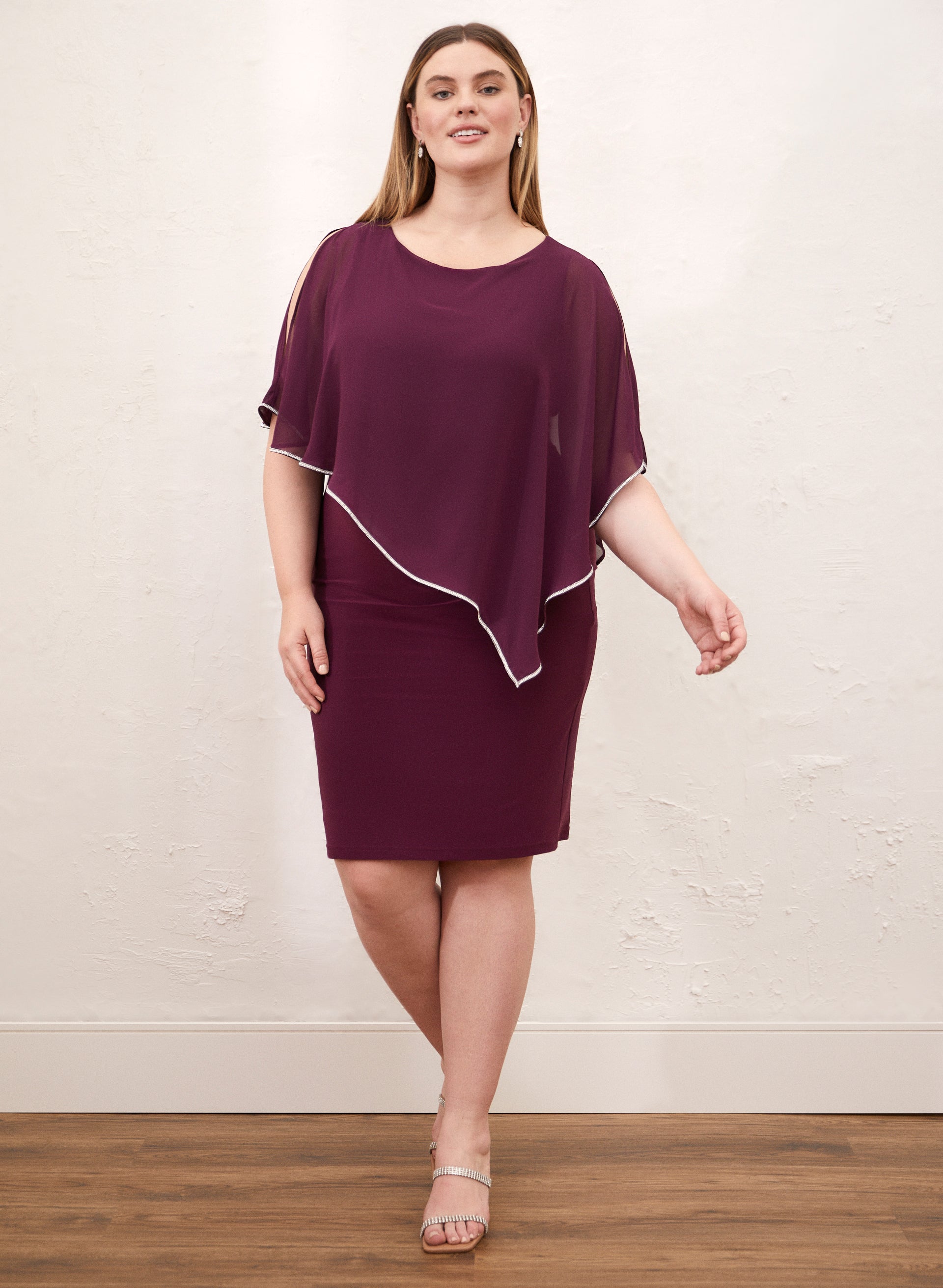 Chiffon poncho dress on sale