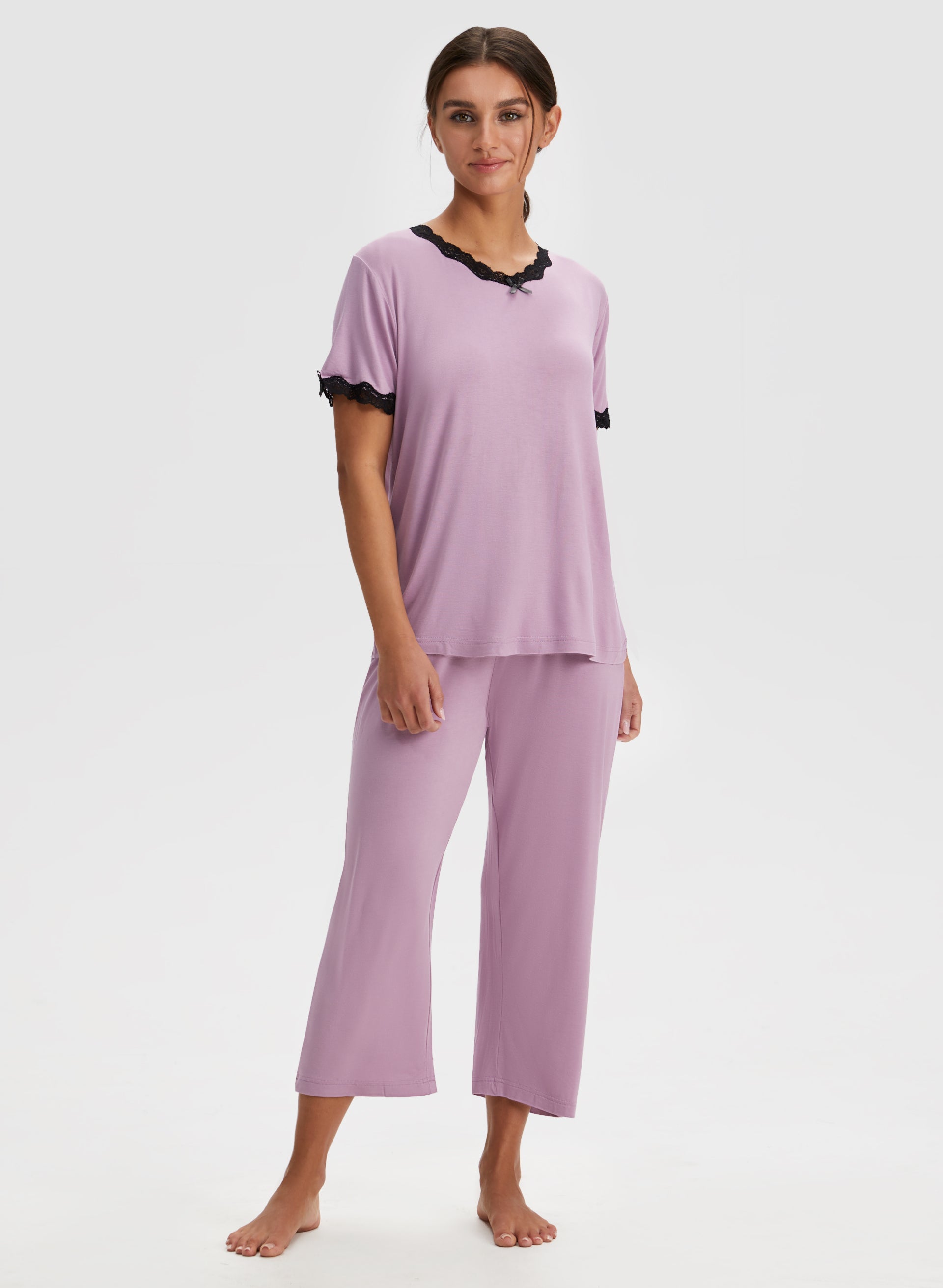 Lace Trim Pyjama Set