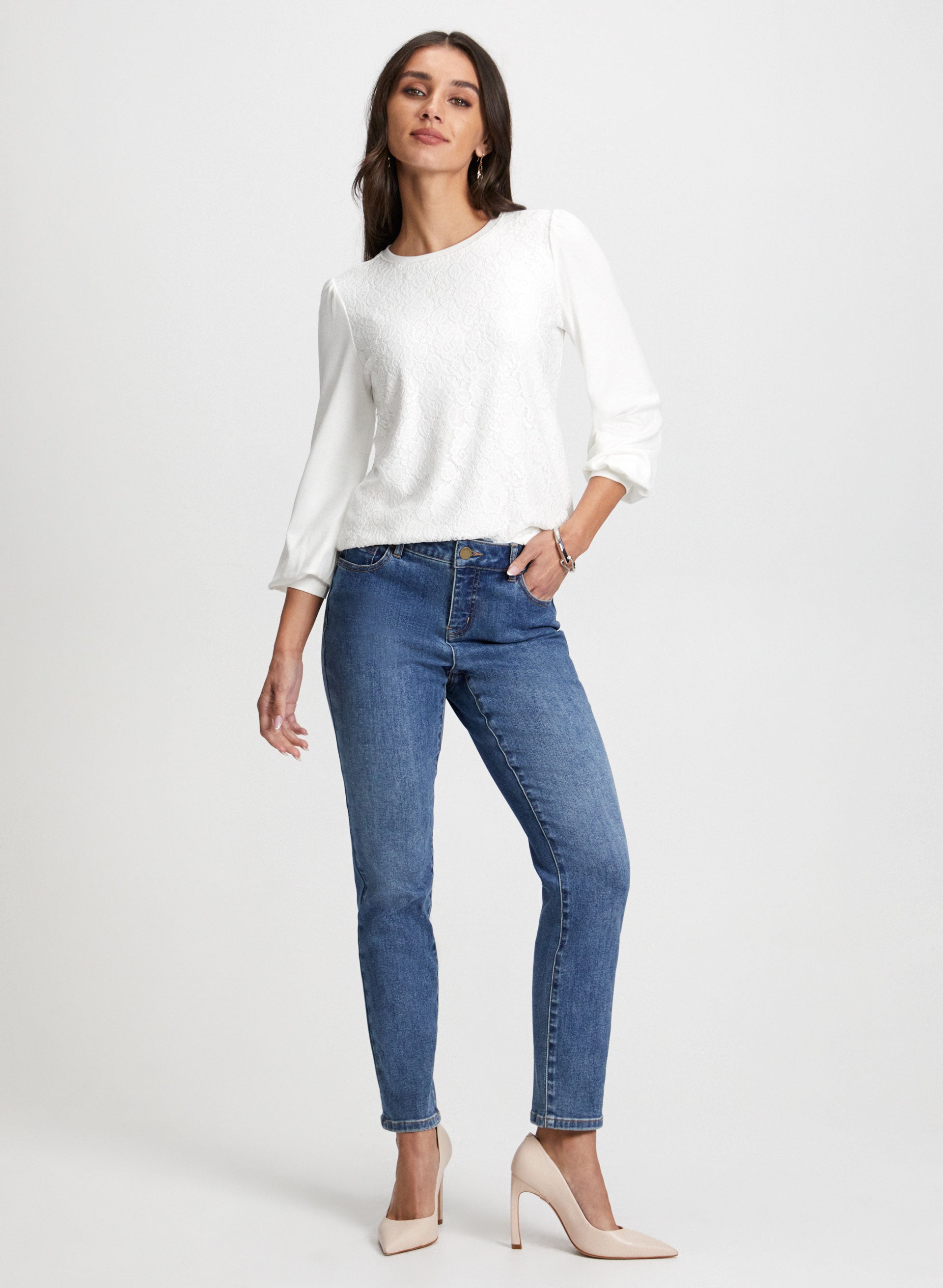 Lace front jeans cheap