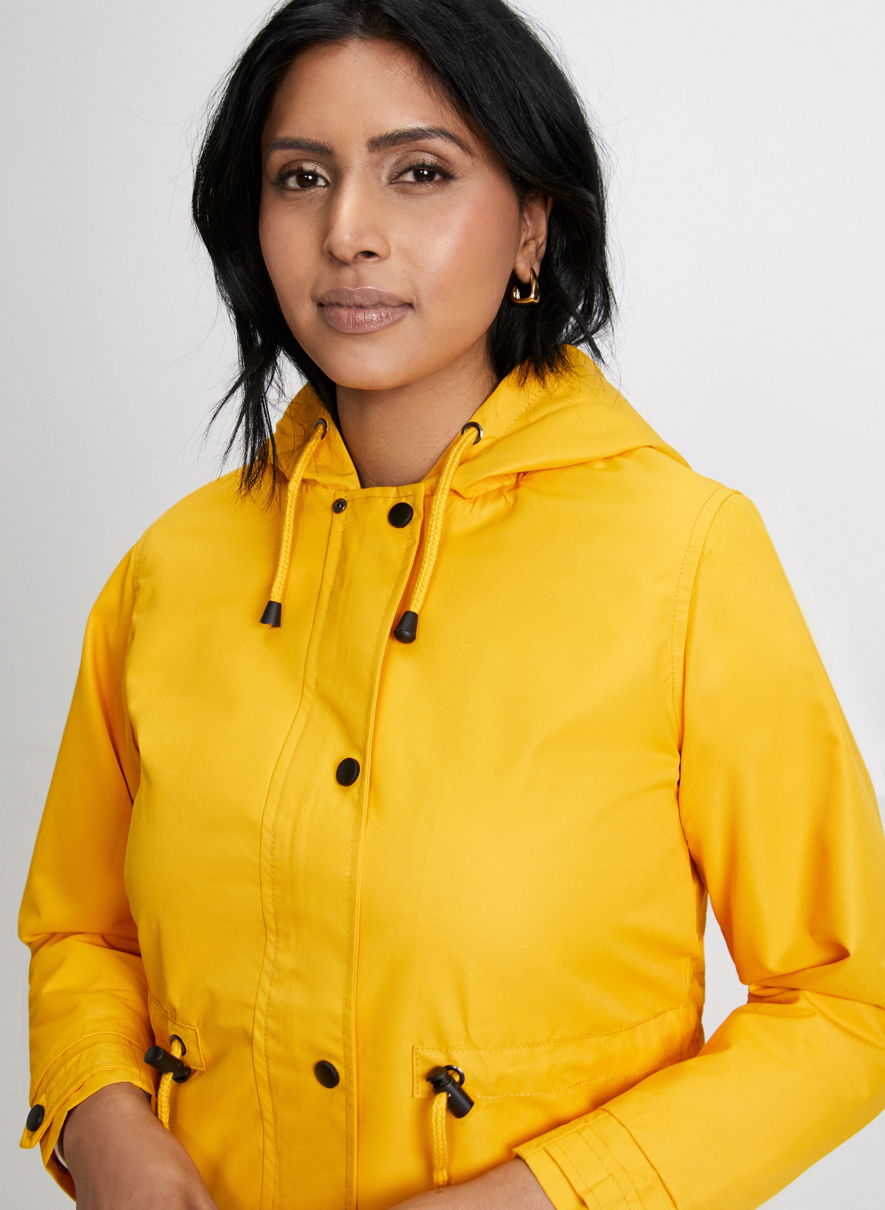 Gold rain jacket on sale