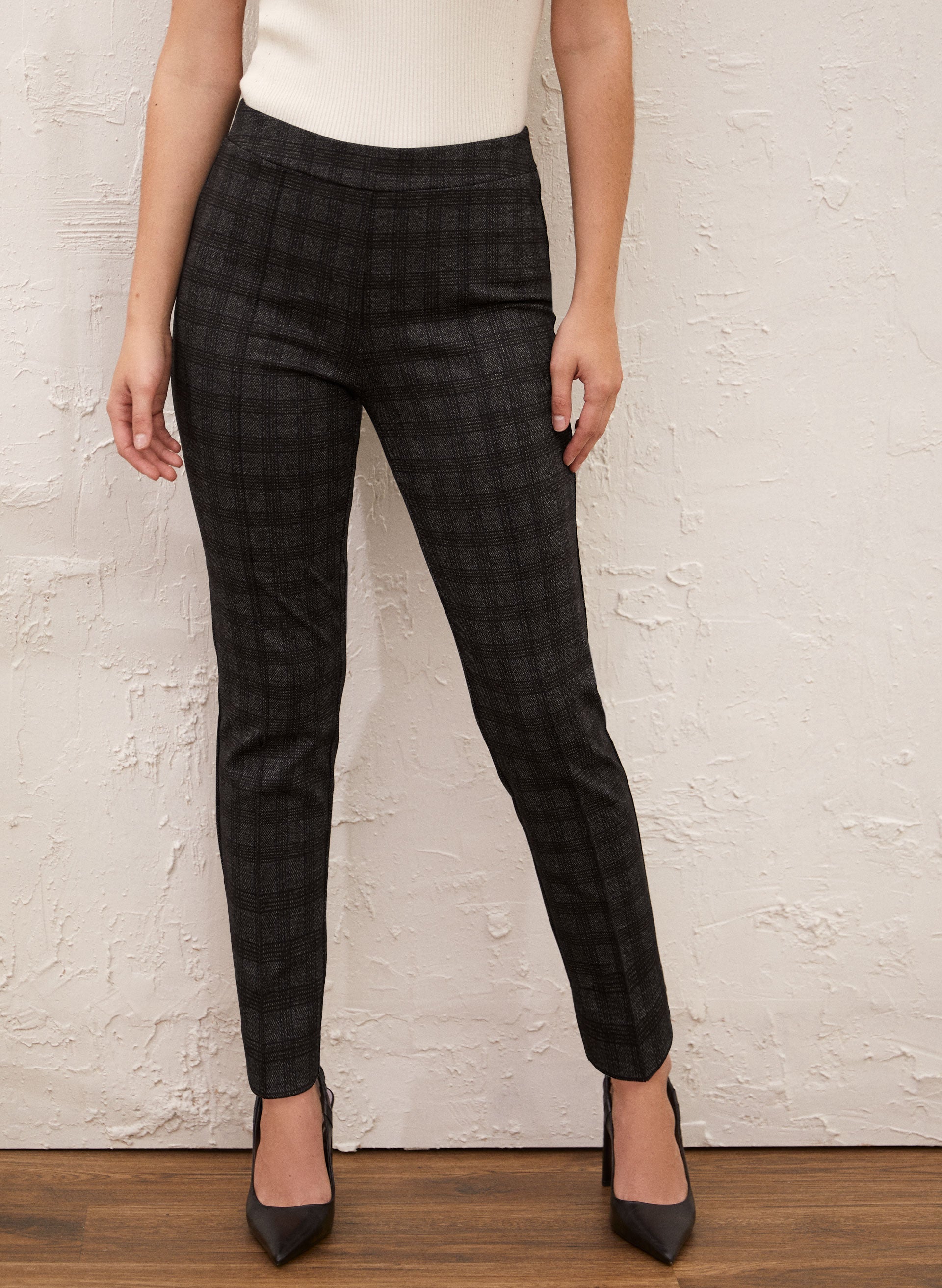 Pull on plaid pants online