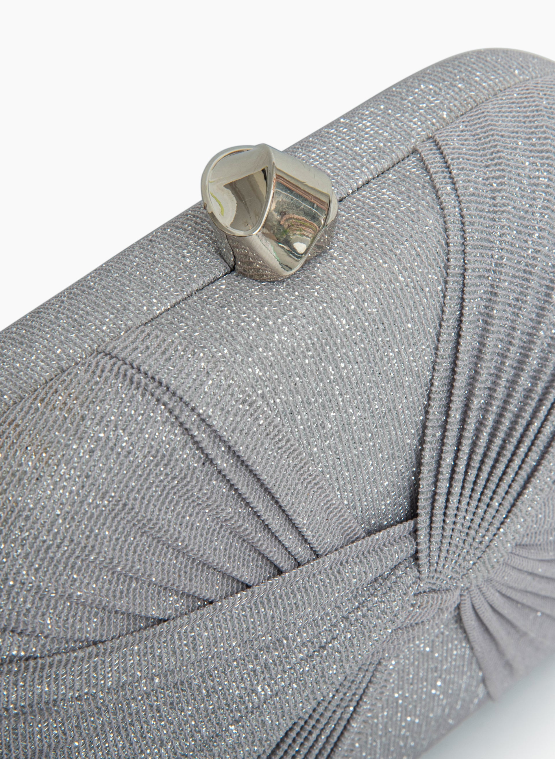 Laura Women s Glitter Detail Clutch in Silver Size 0