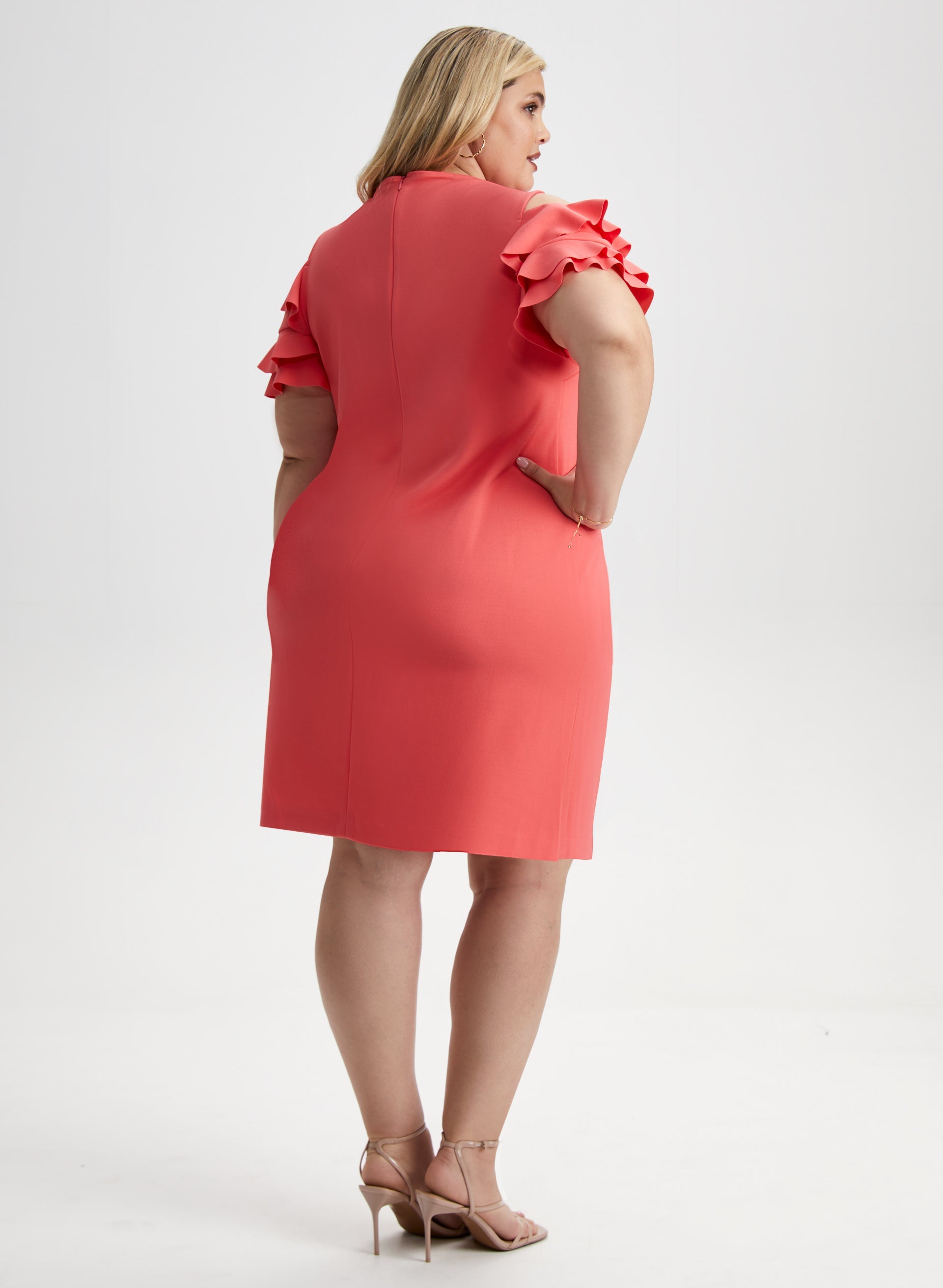 Ruffle Detail Short Sleeve Dress