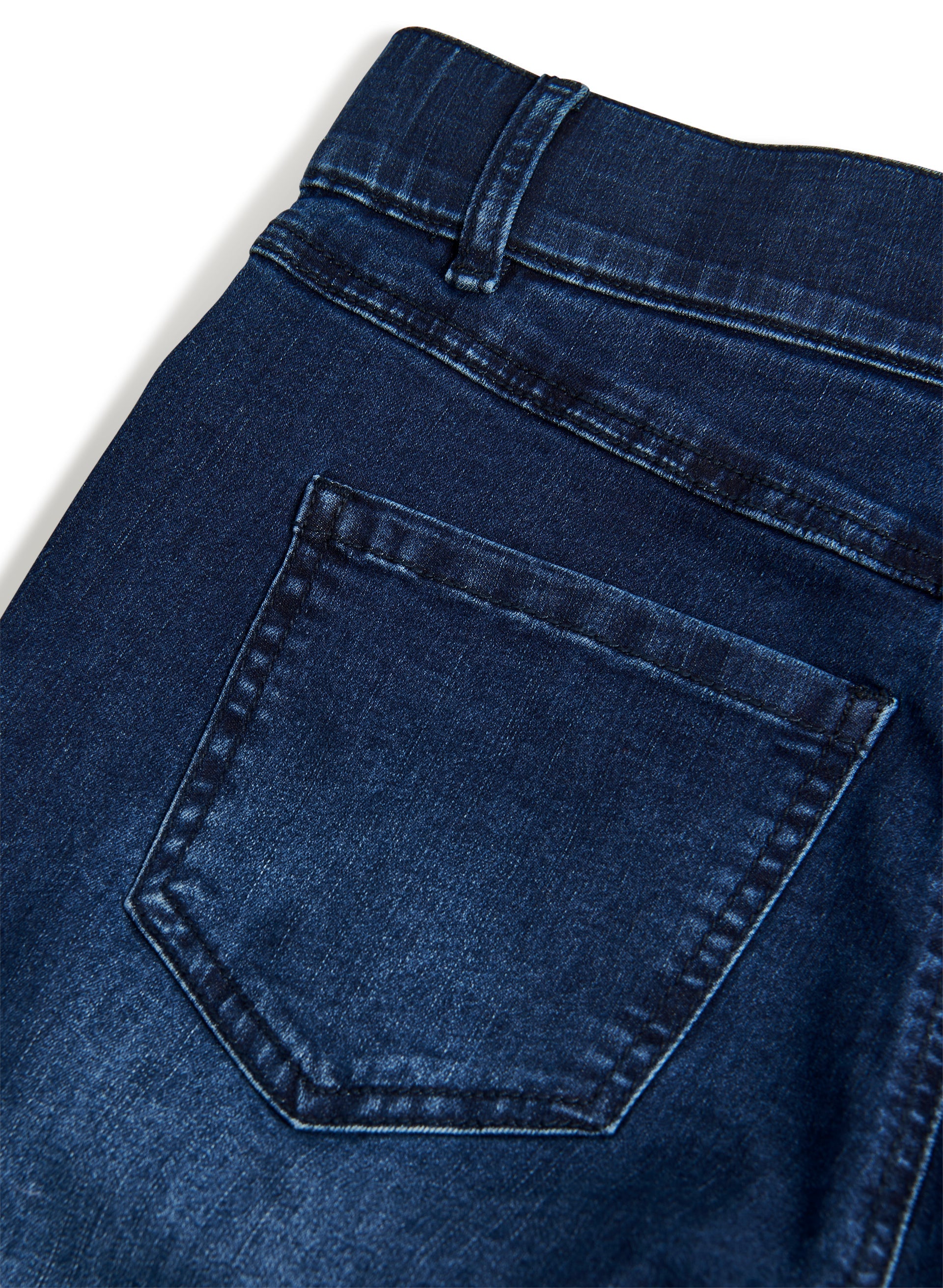 Women's Bootcut Jeans Low Cut Dark Blue Wash Five Pocket Style Belt Include  6-14