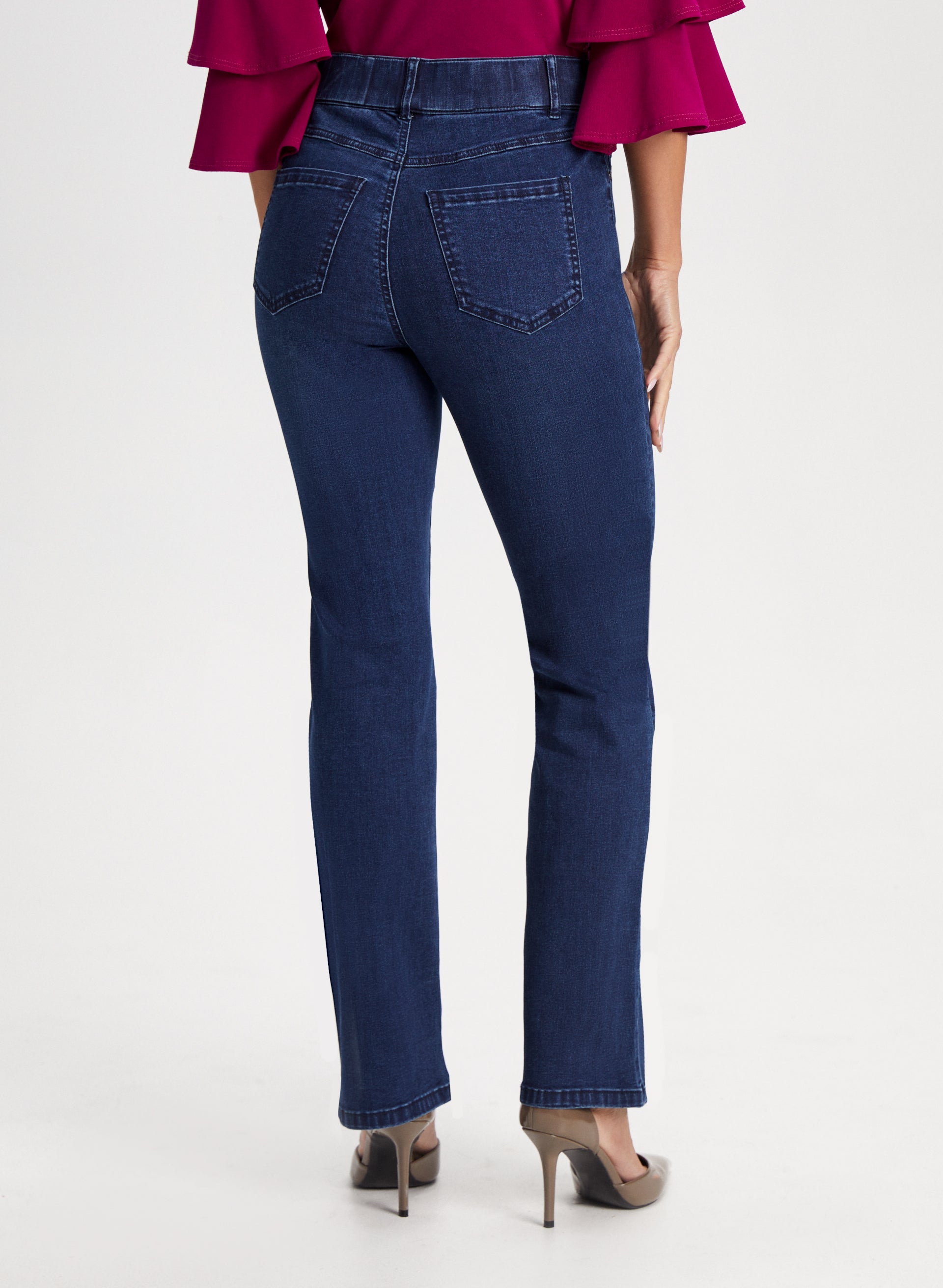 Soft Surroundings, Pants & Jumpsuits, Soft Surroundings Womens Jeans Small  Petite Blue Supremely Soft Pull On Bootcut