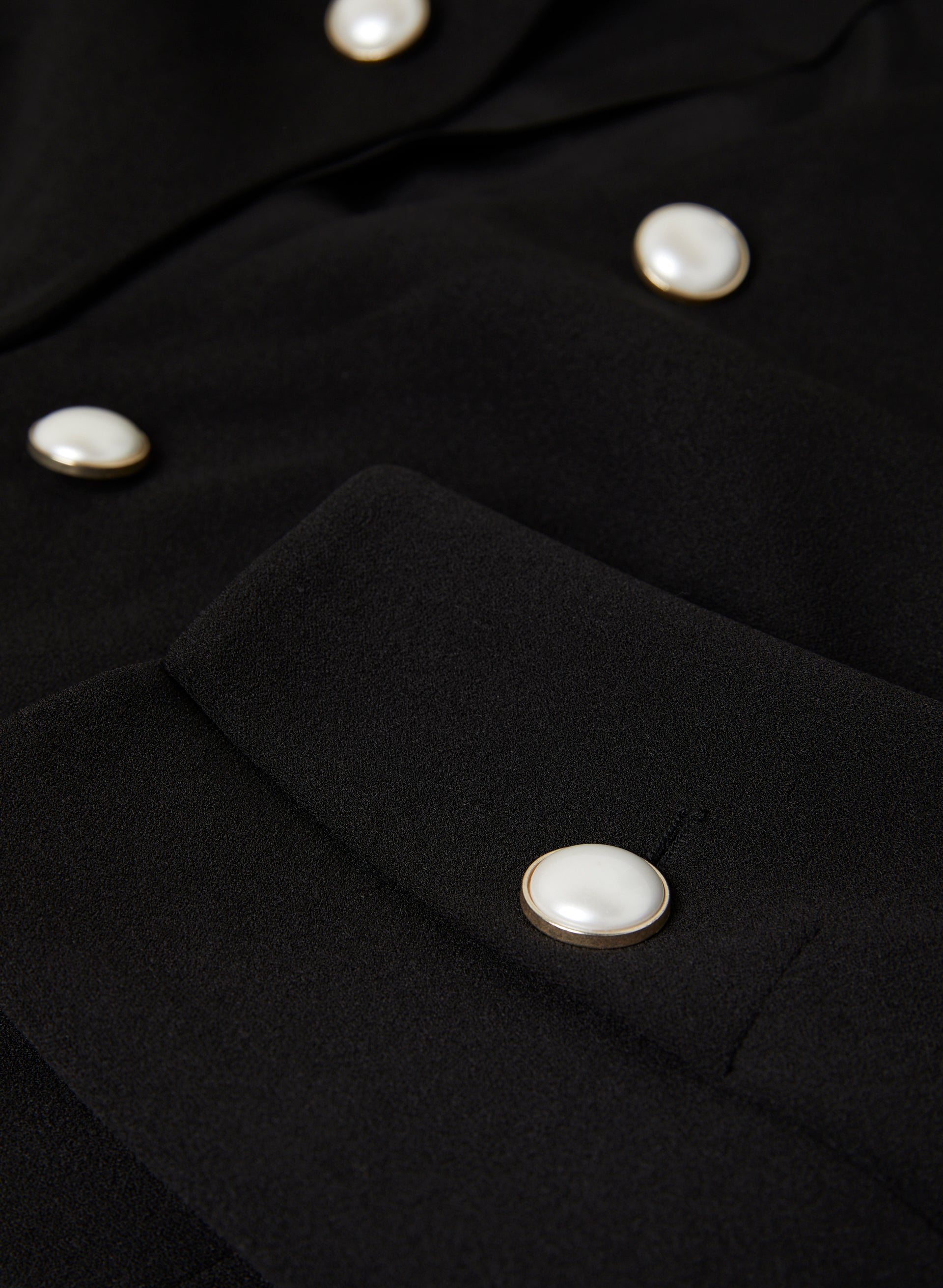 Pearl Detail Button Front Jacket