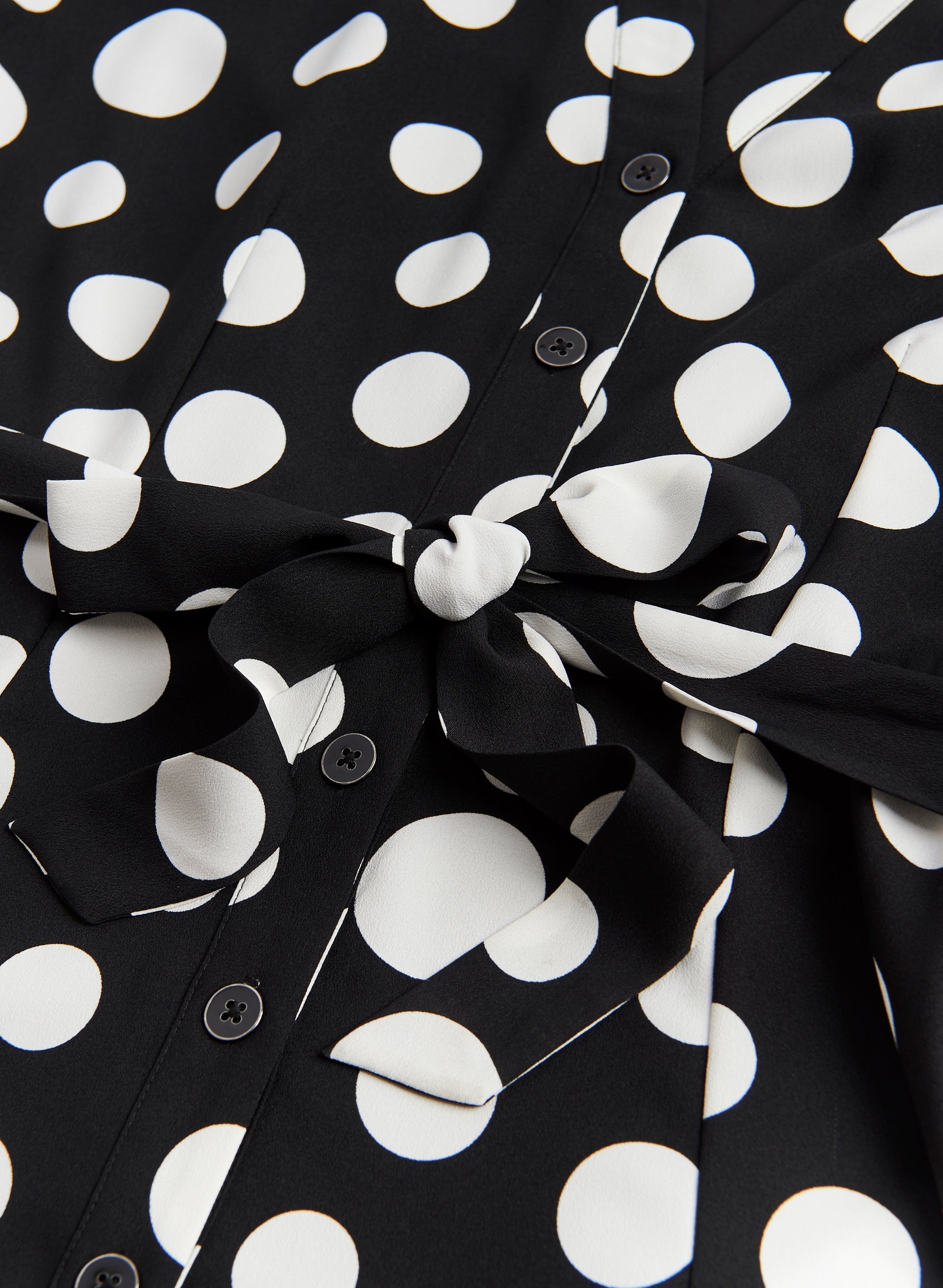 Polka Dot Print Shirt Dress
