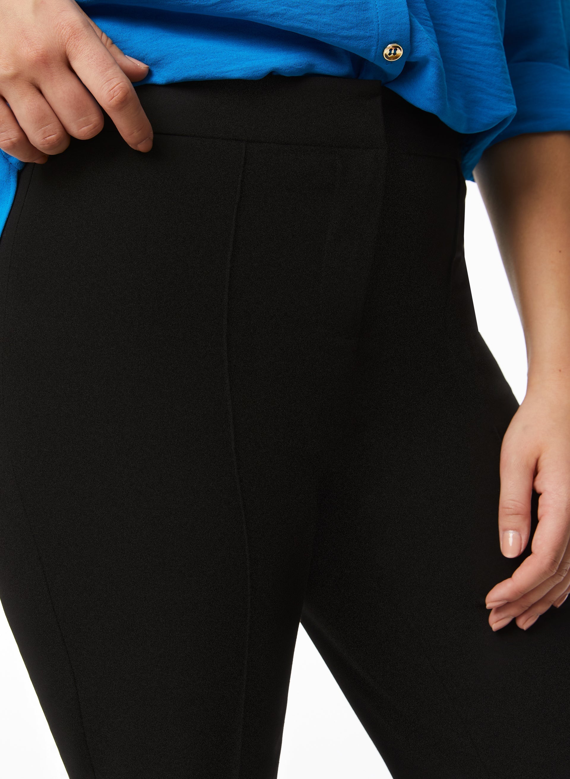 Essential Bootcut Yoga Pants, Side Pockets (Black)