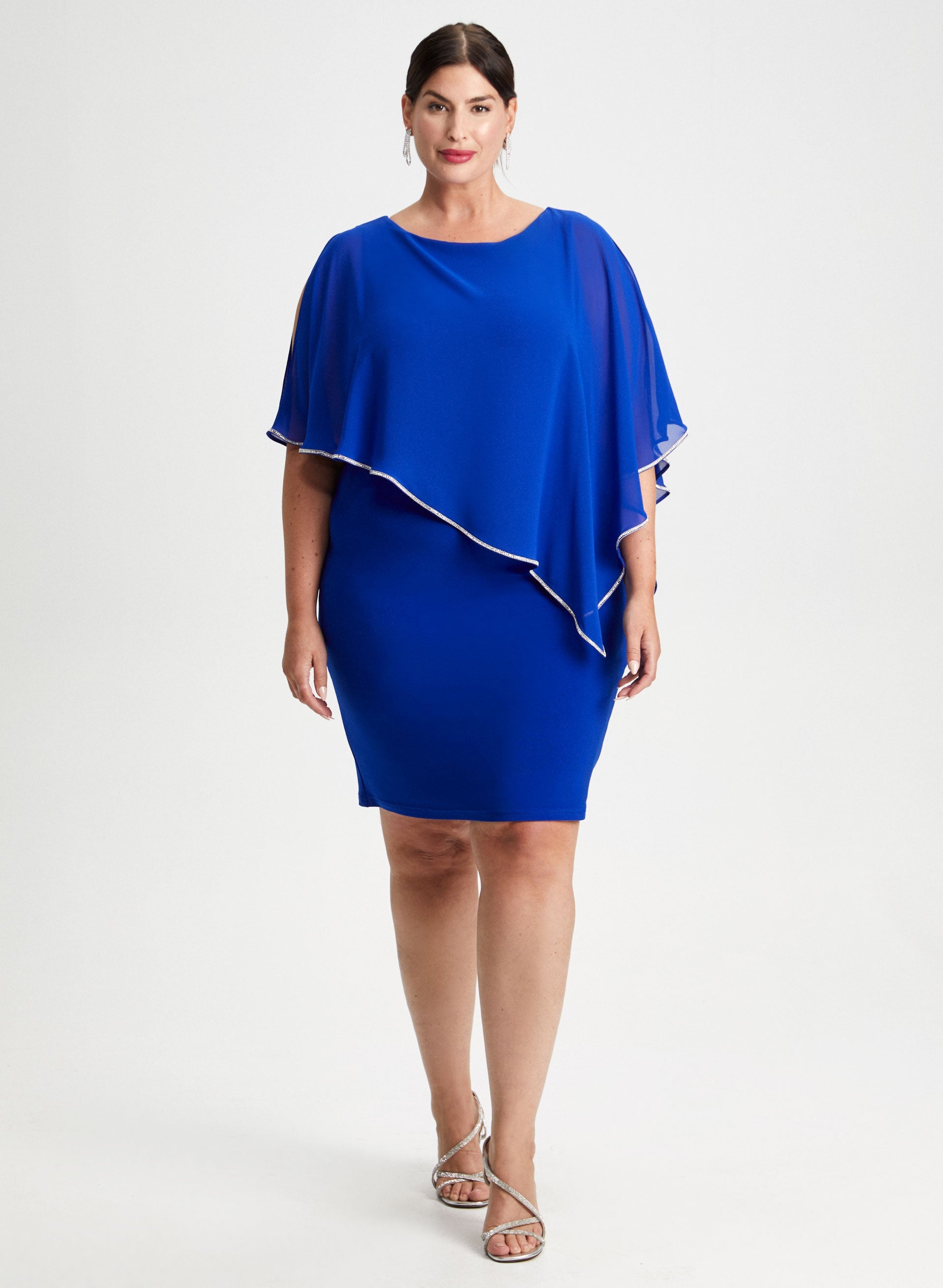 Chiffon poncho dress hotsell