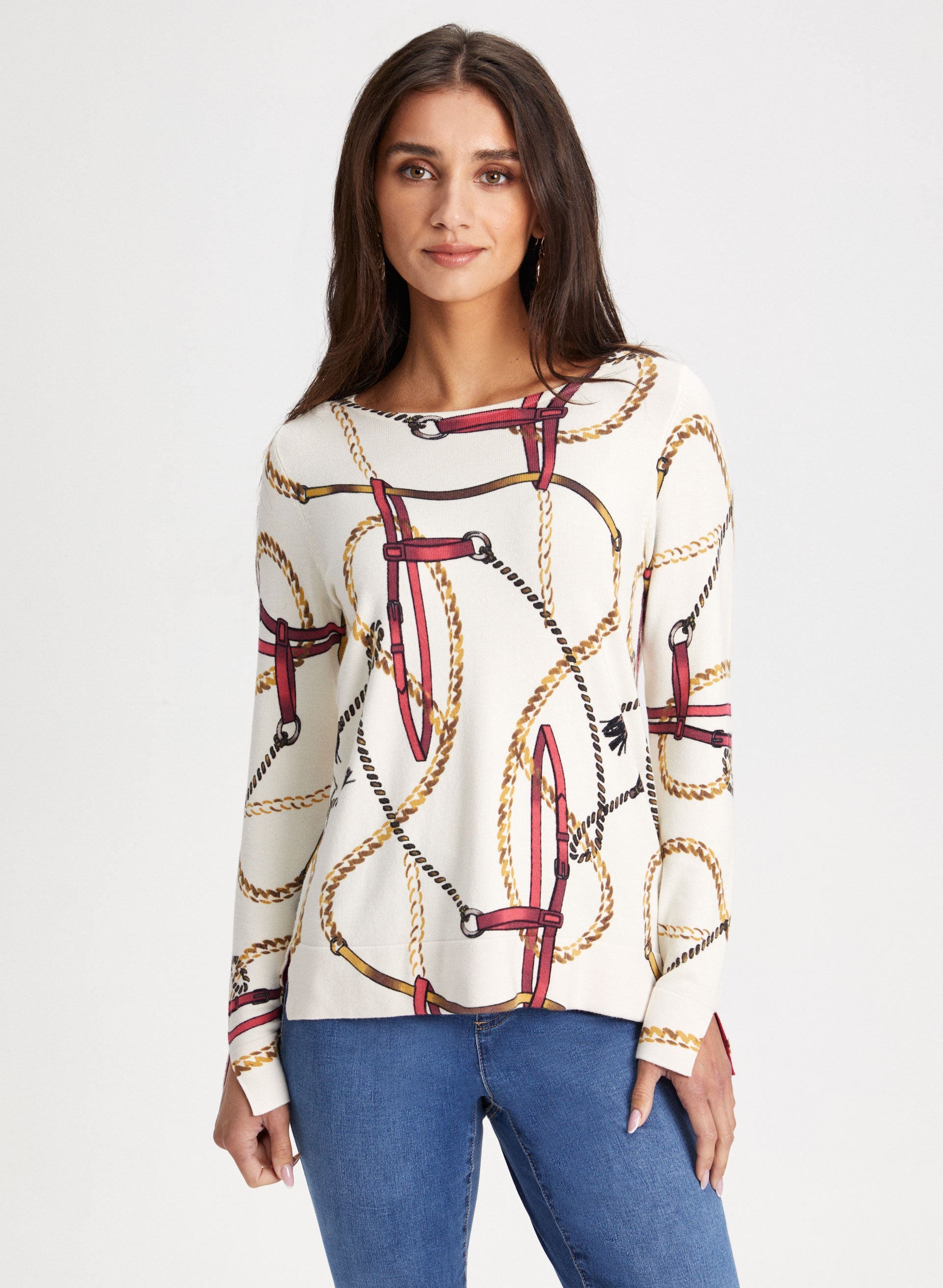 Chain Print Sweater