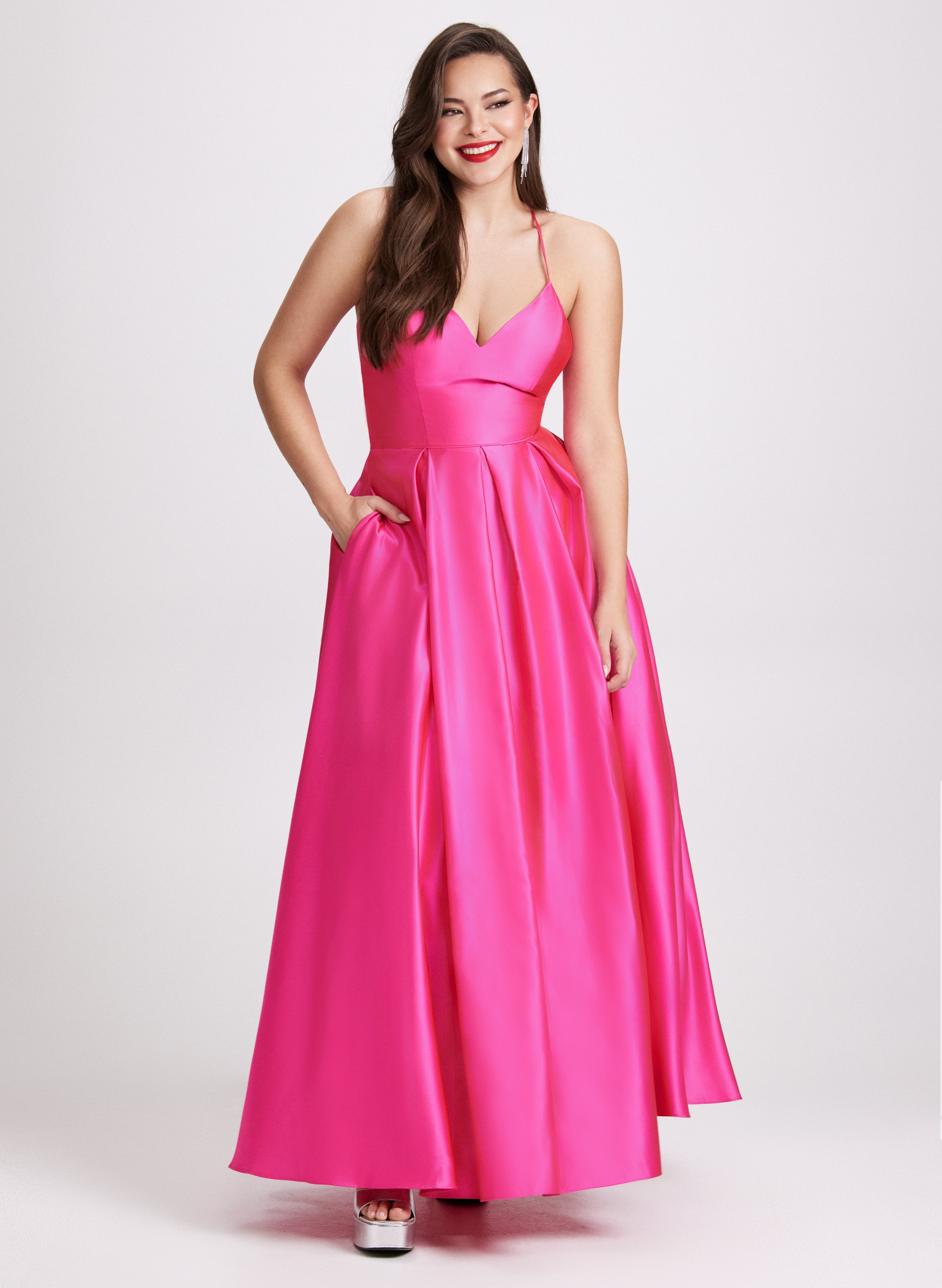 Satin Fit & Flare Ball Gown Satin Fit & Flare Ball Gown