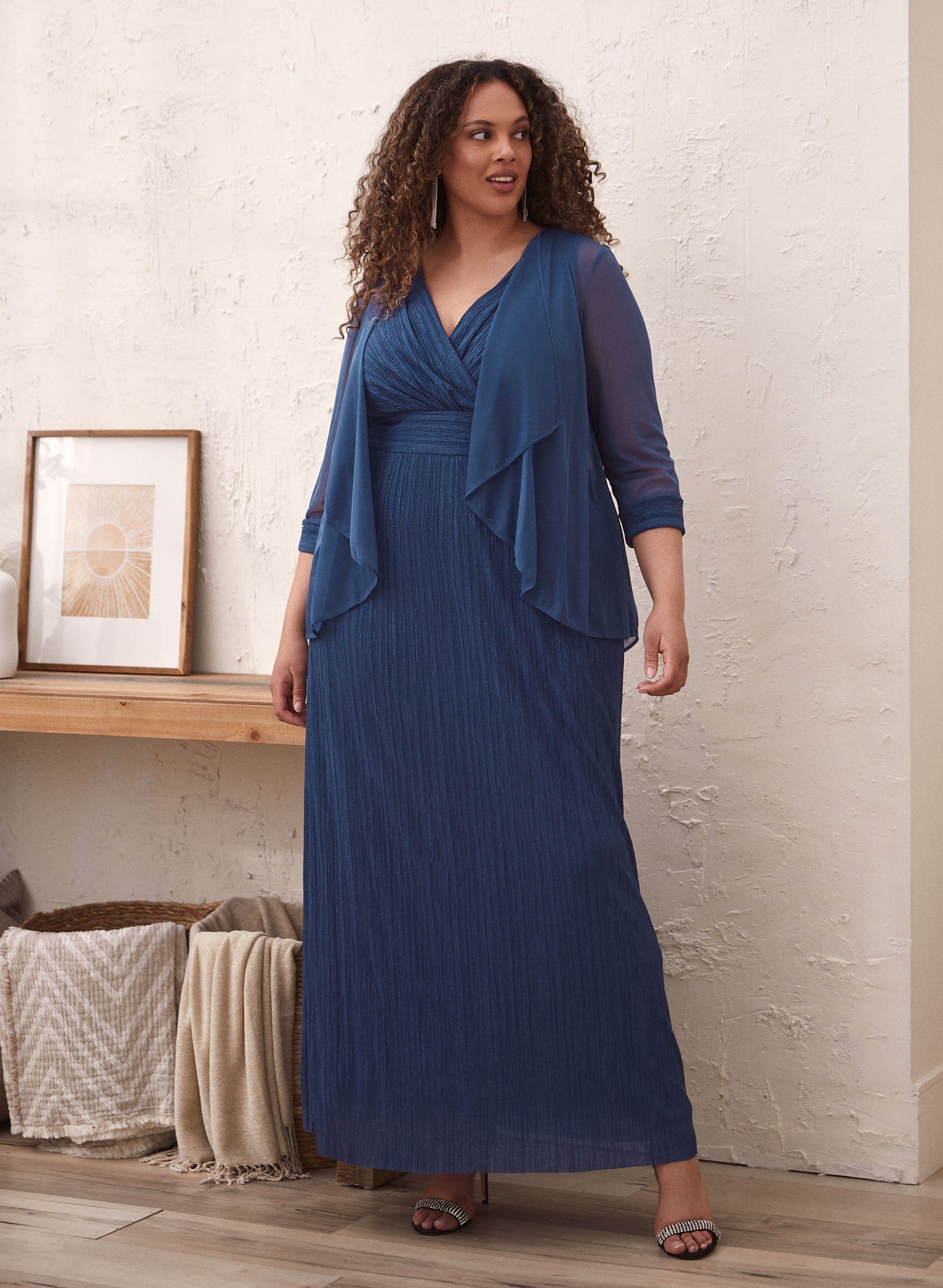 Plisse Dress Jacket Set