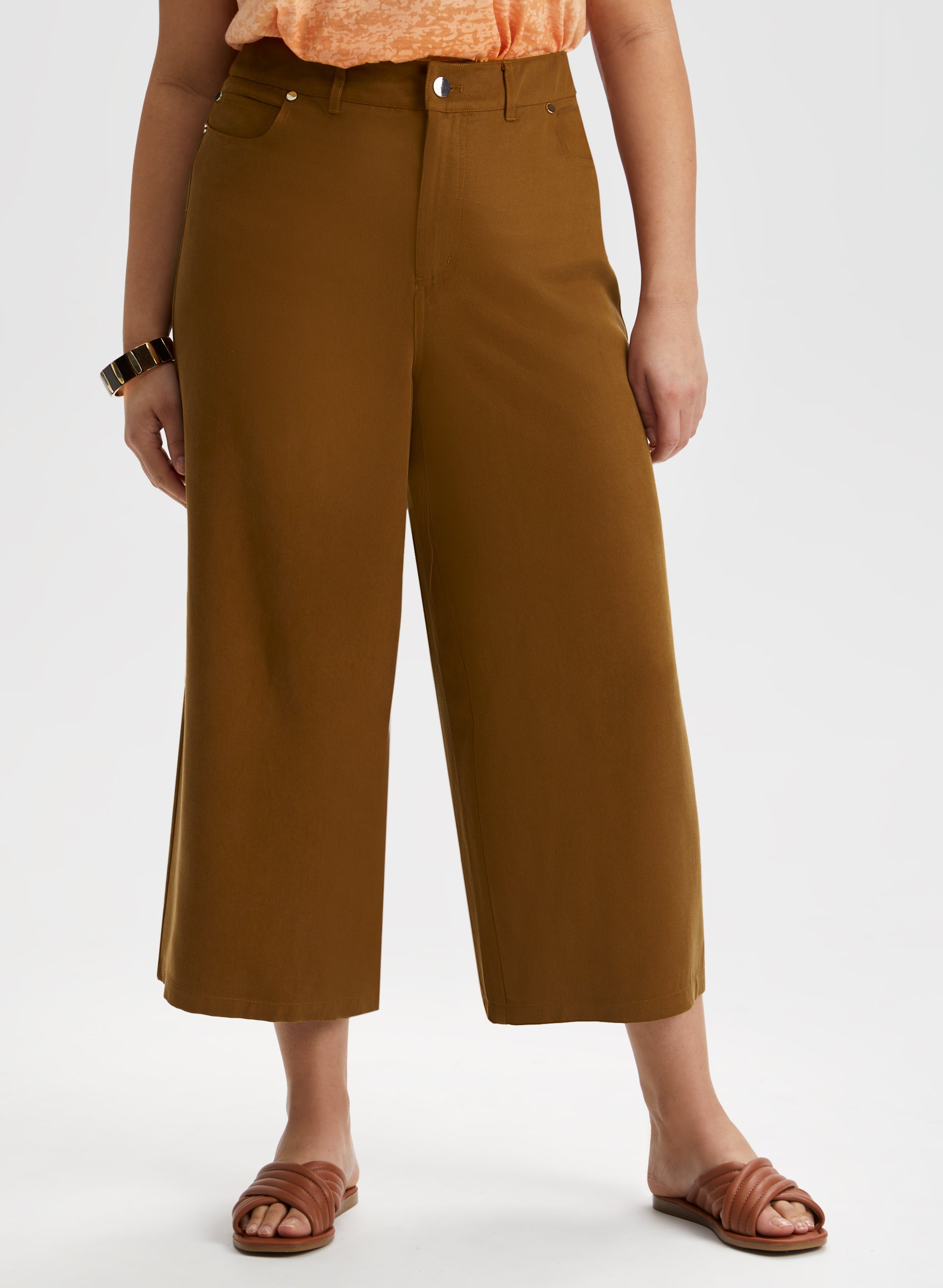 Laura Pocket Detail Wide Leg Gaucho Pants Square One