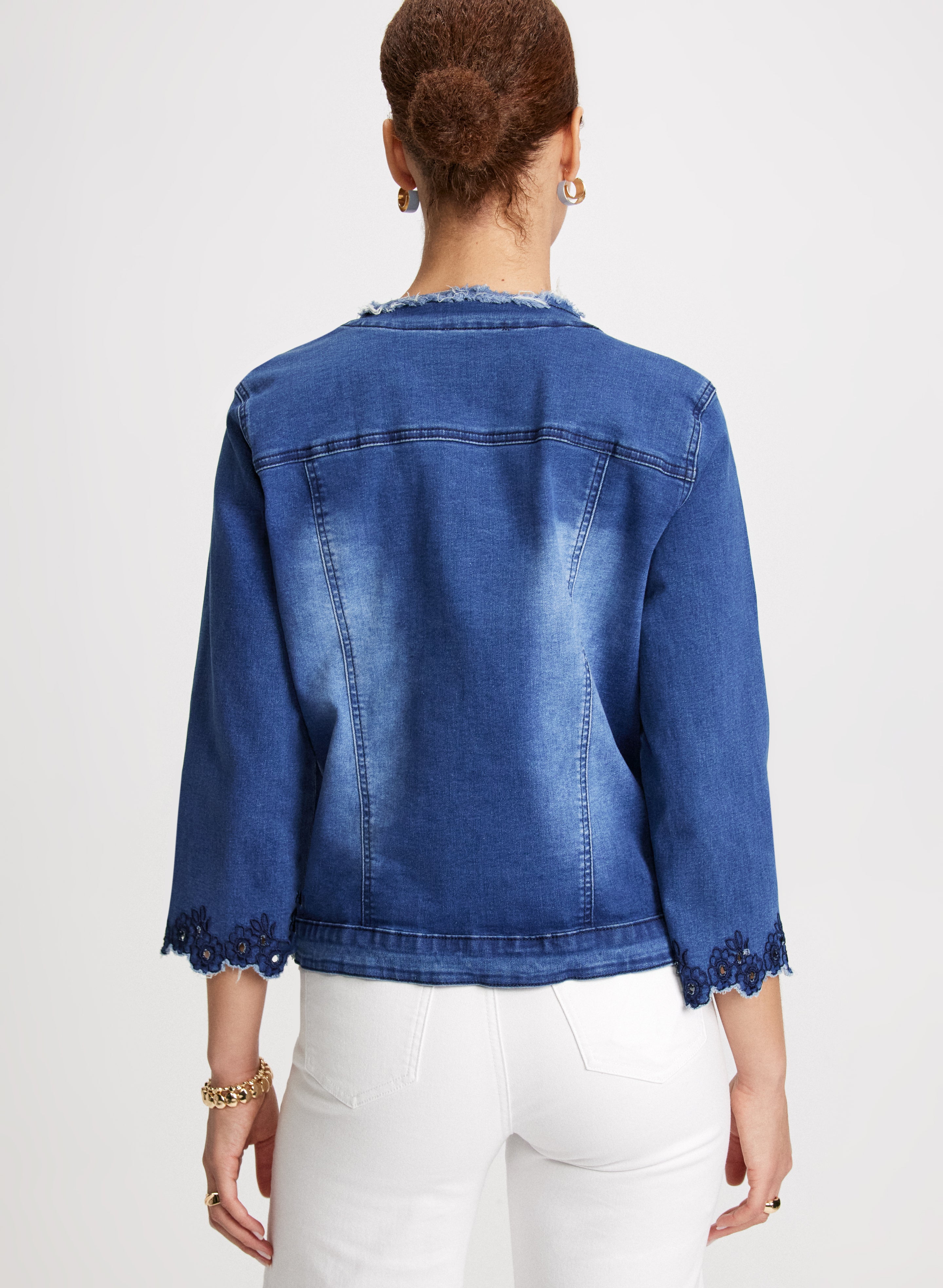 Frayed Detail Denim Jacket