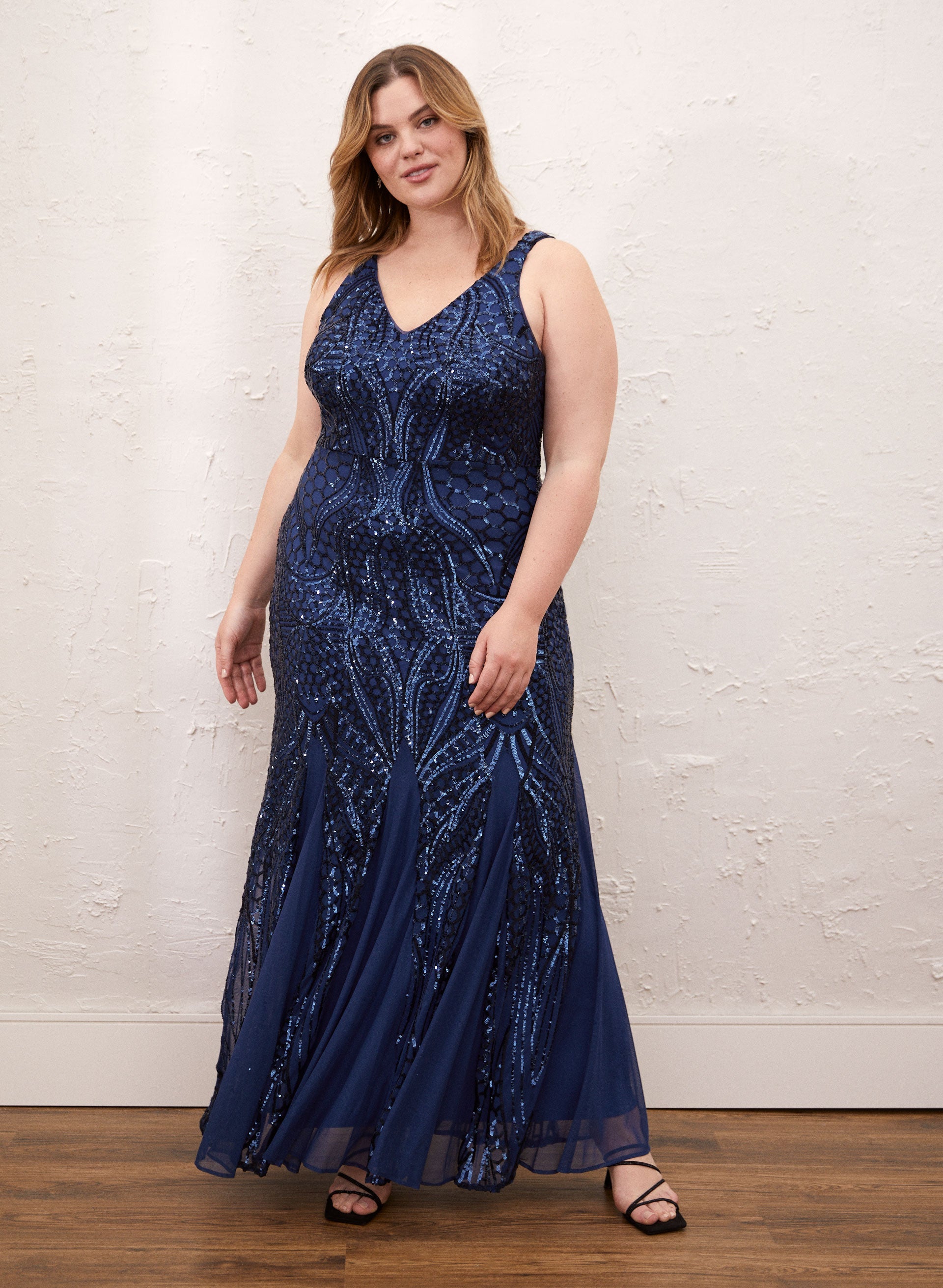 Blue Sequin Gown -  Canada