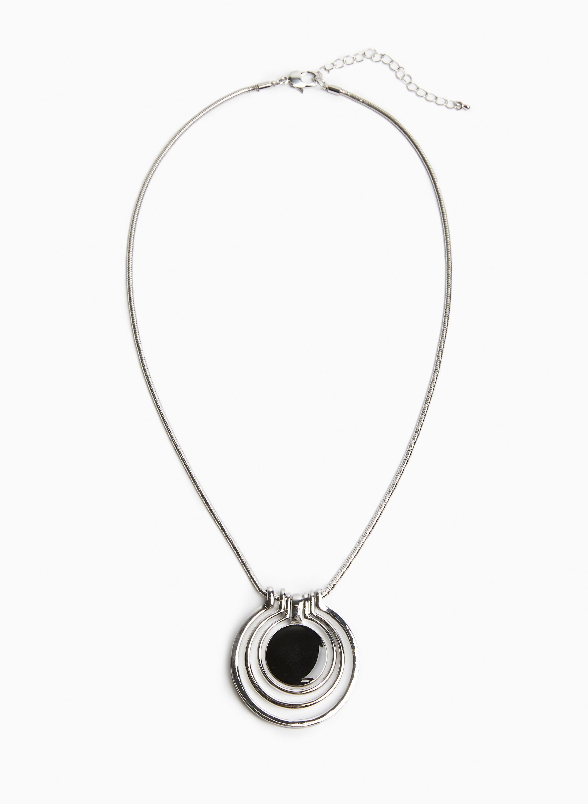 Multi Ring Pendant Necklace