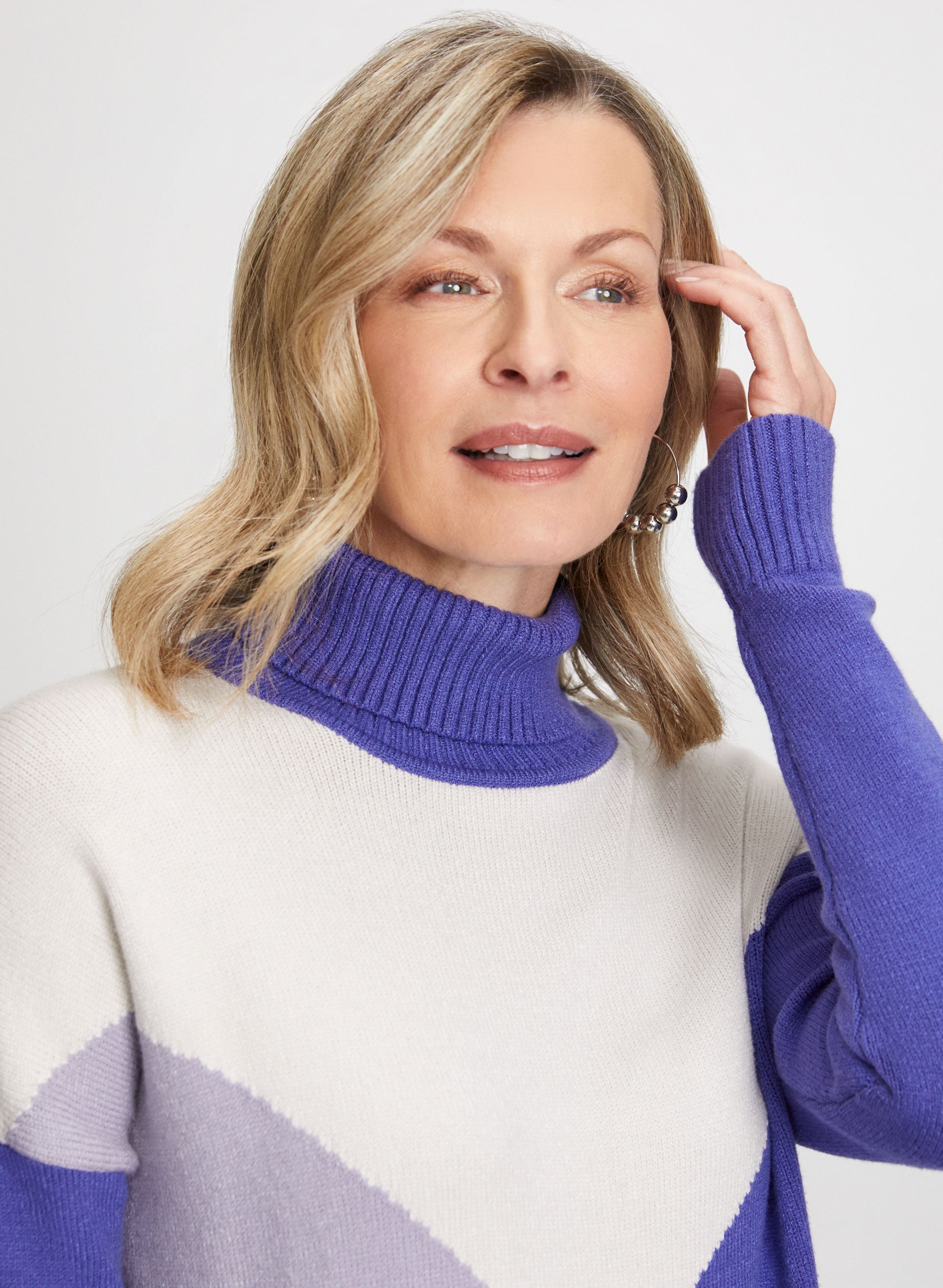 Blue and purple sweater top