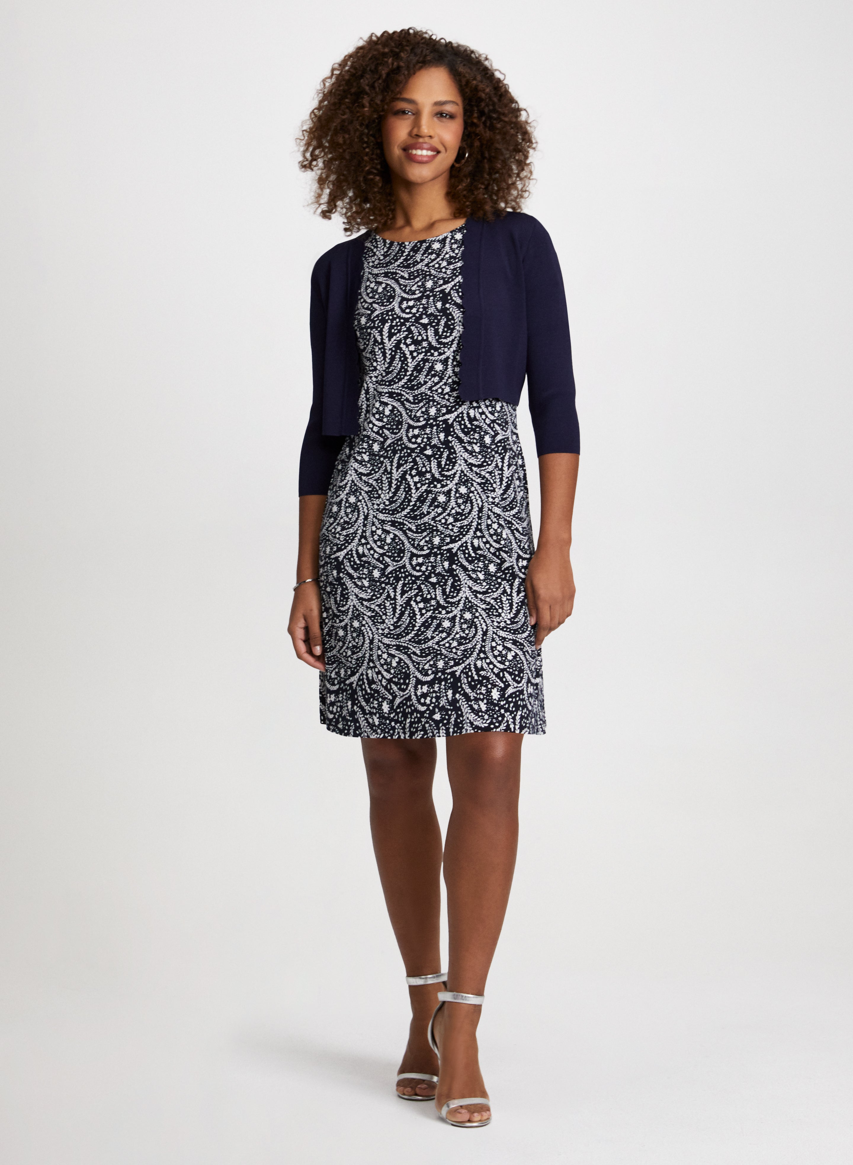 Black scallop dress online
