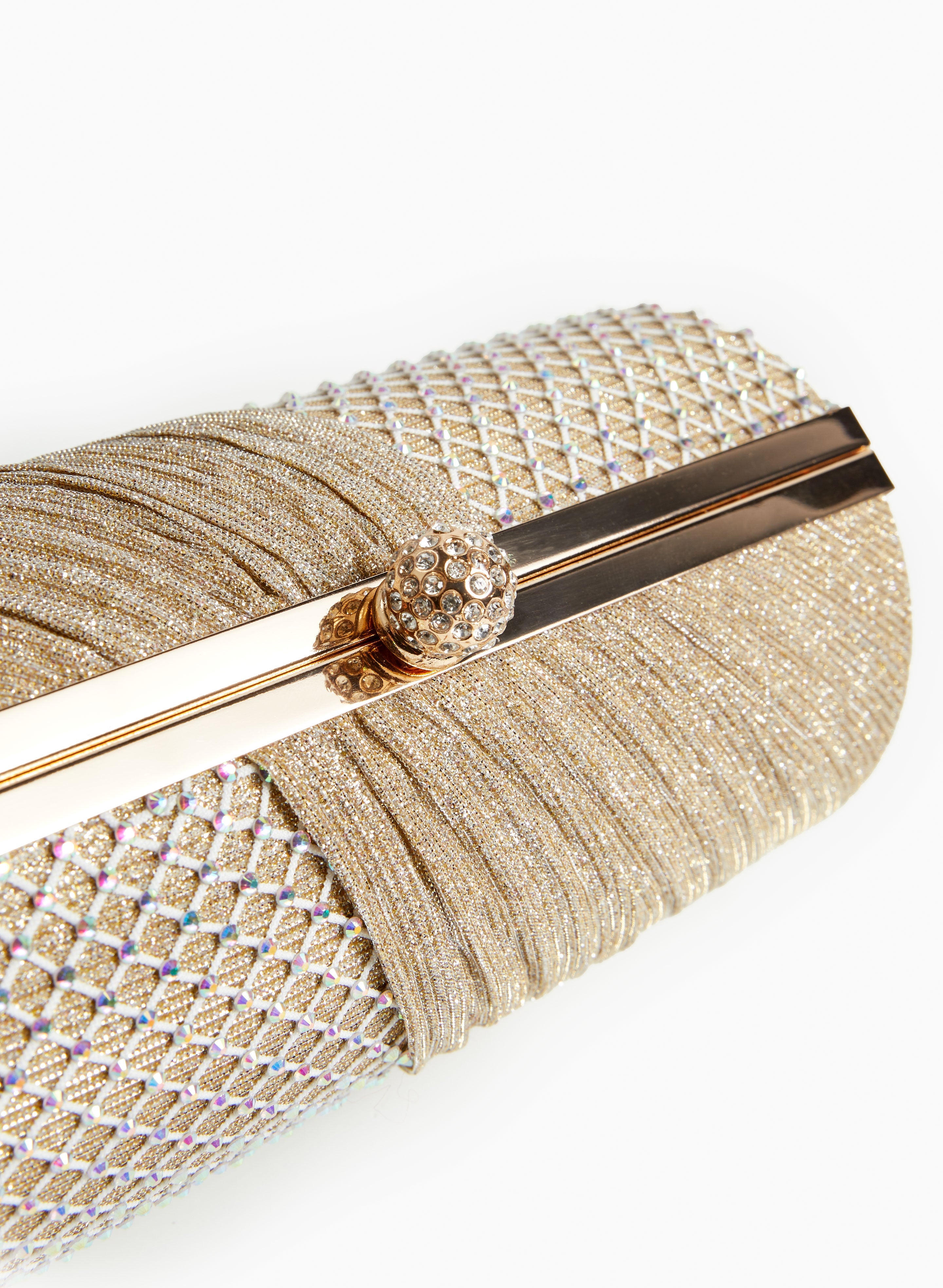 Laura Women s Glitter Mesh Draped Clutch