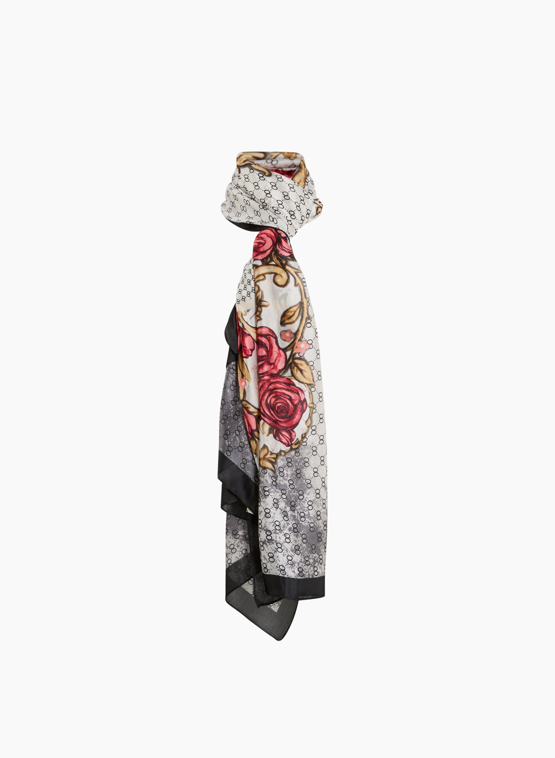 Floral Print Rectangular Scarf